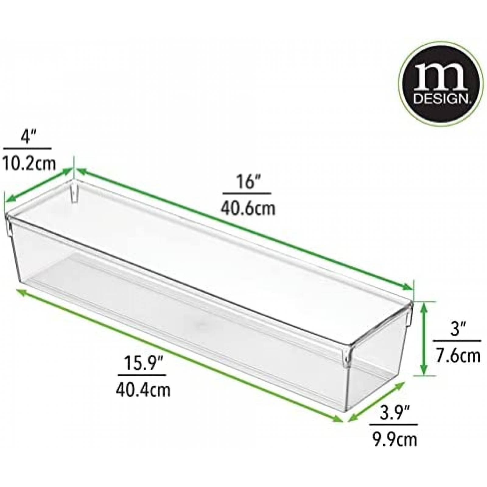 Diseño inteligente  Organizador de cajones de plástico - 9 x 6 pulgadas –  Smart Design®