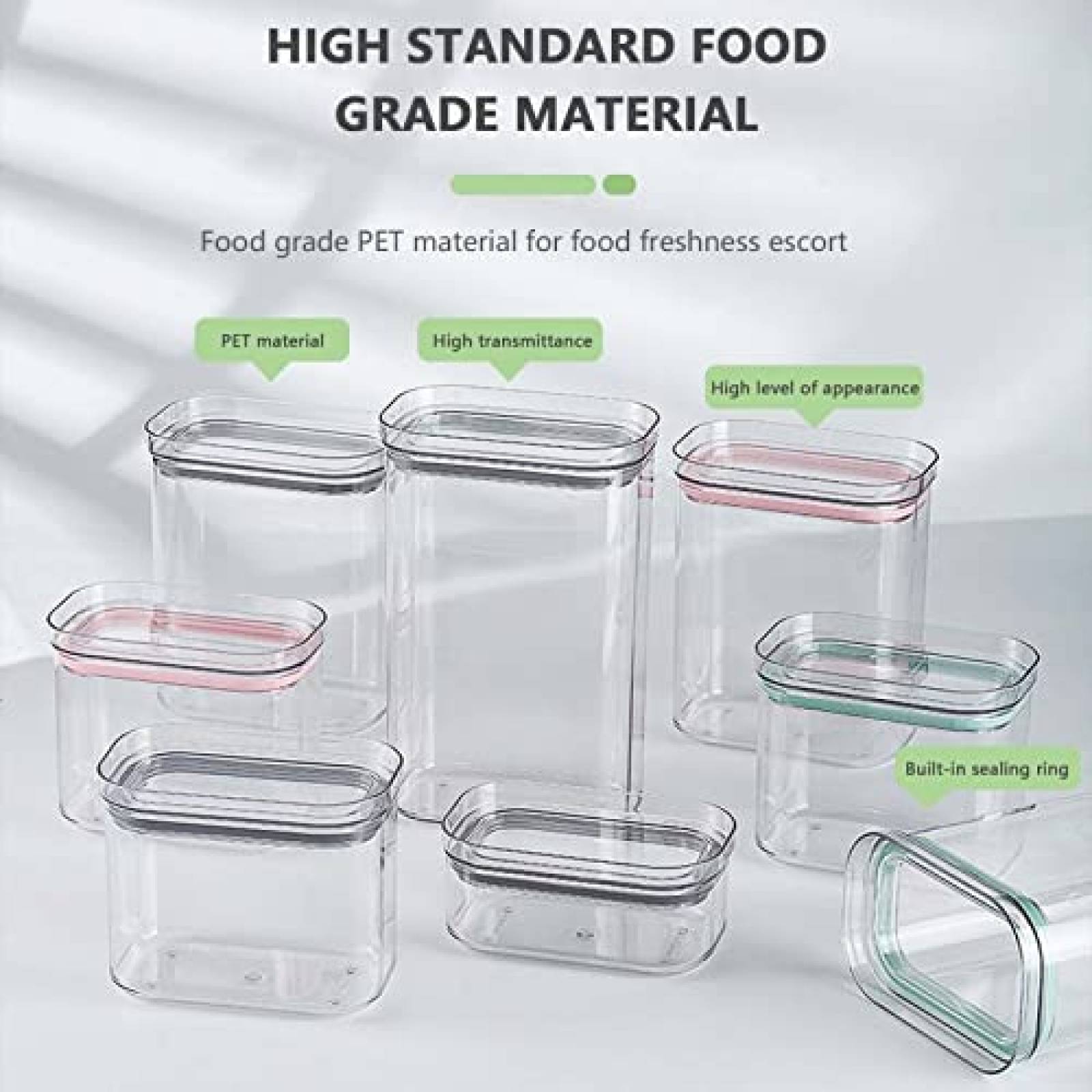 Recipientes Organizadores YUNLINLI 5 Pzs 1.5 y 2 Litros