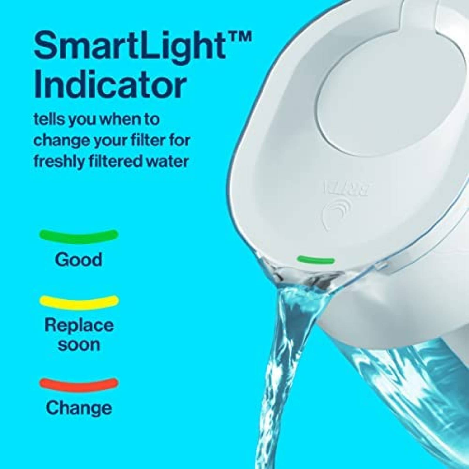 Jarra con Filtro de Agua Brita Capacidad de 2.4L -Negro