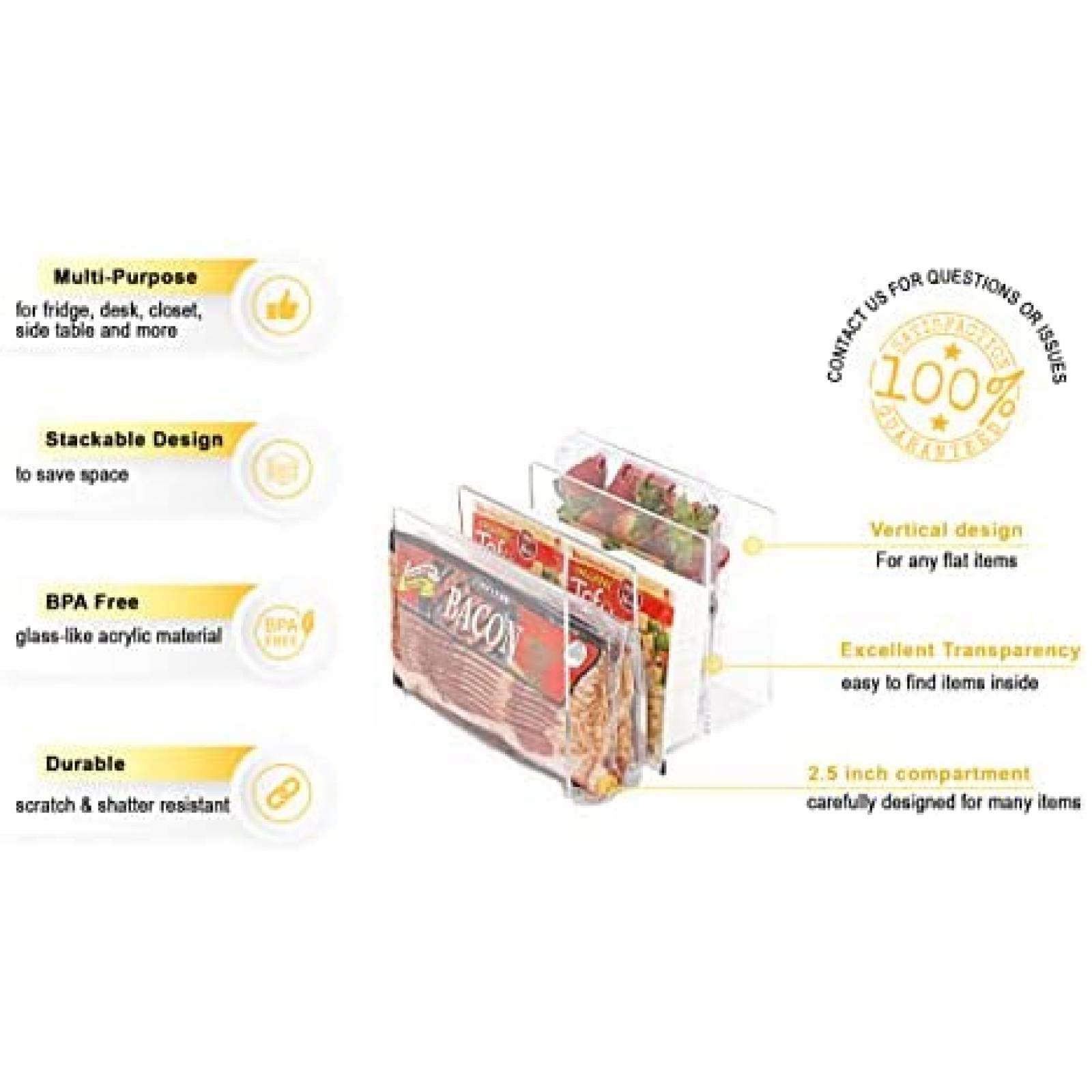 Organizadores De Alimentos Smartified 1 Pieza -Blanco