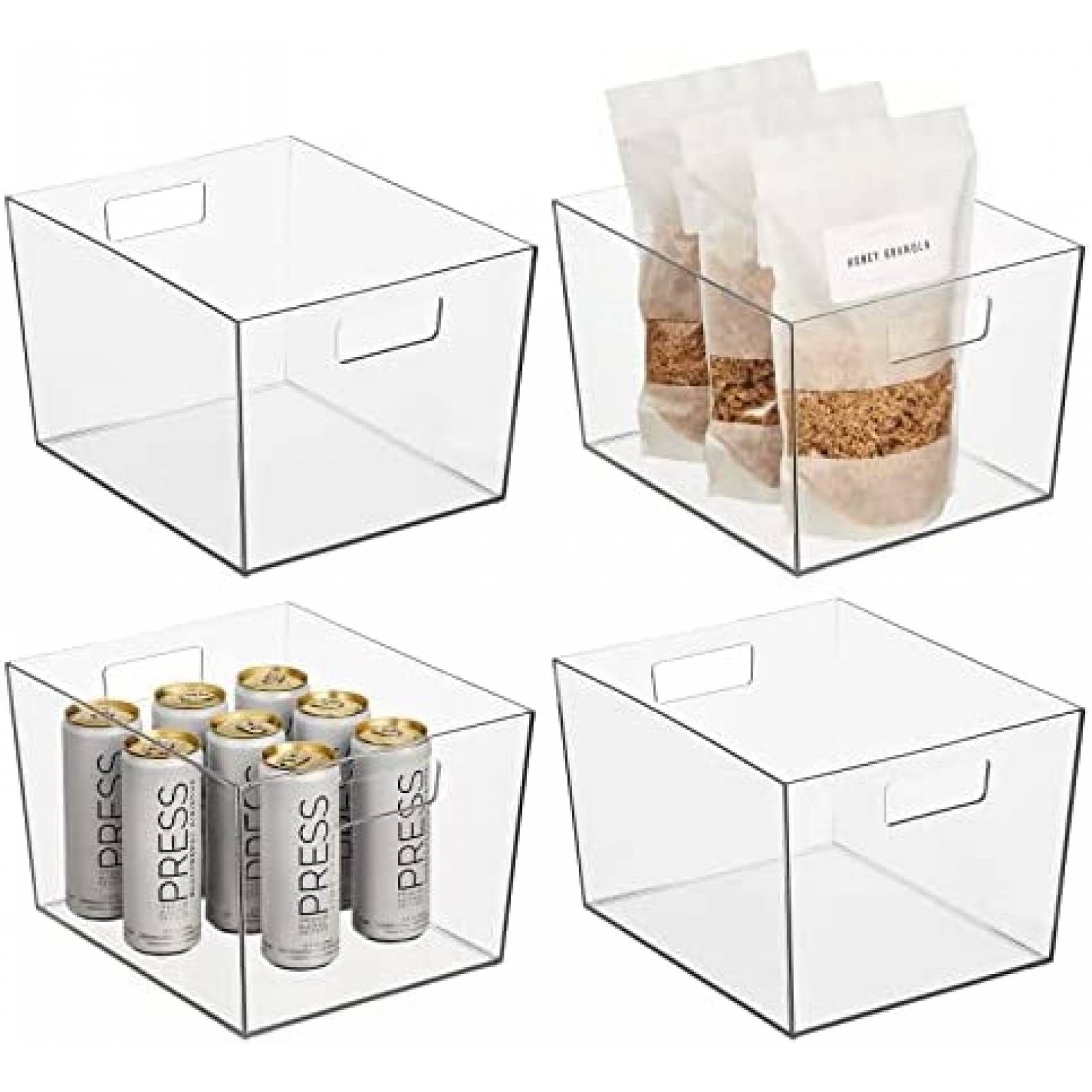 Contenedor De Plastico Nate Home Ancho Con Asas -Blanco