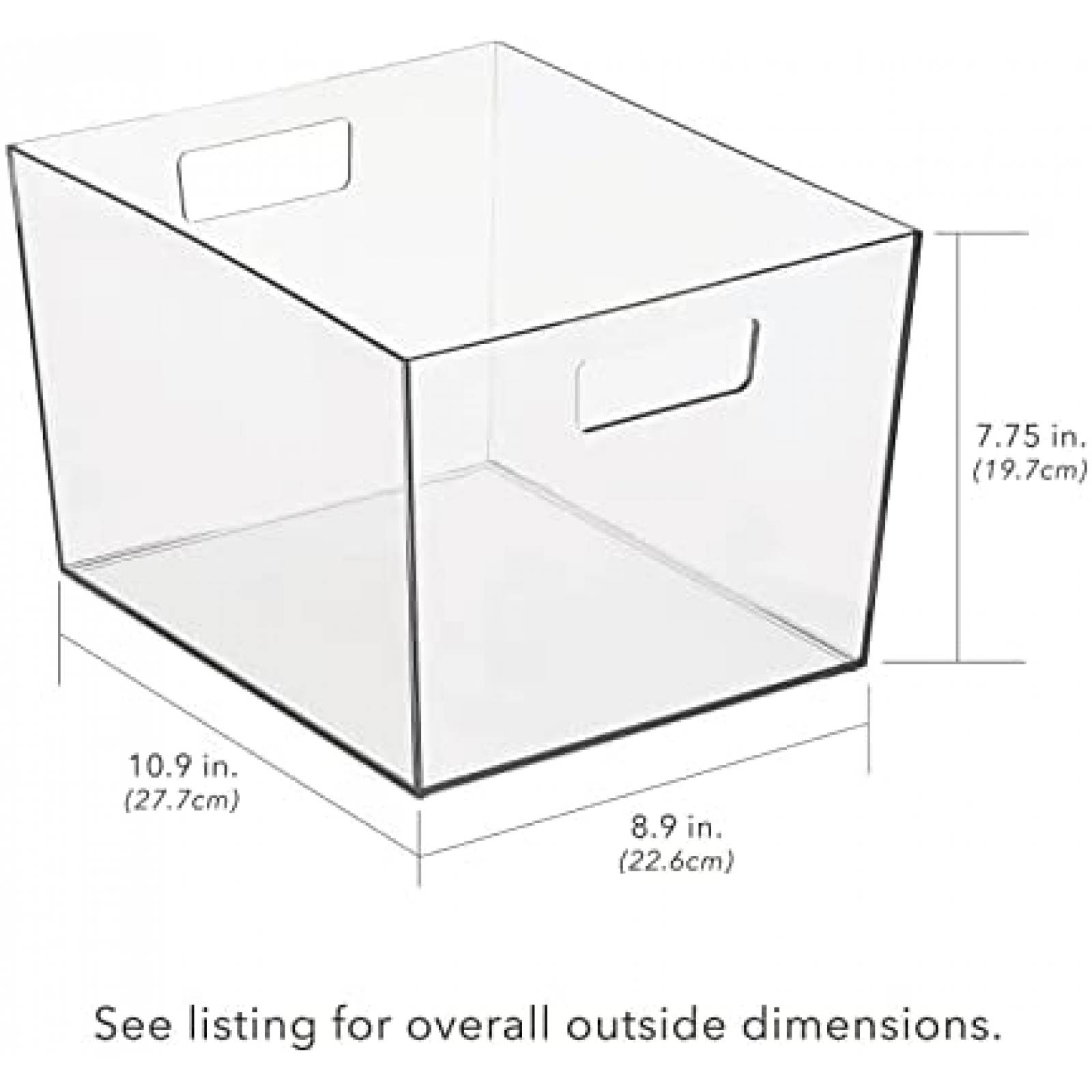 Contenedor De Plastico Nate Home Ancho Con Asas -Blanco