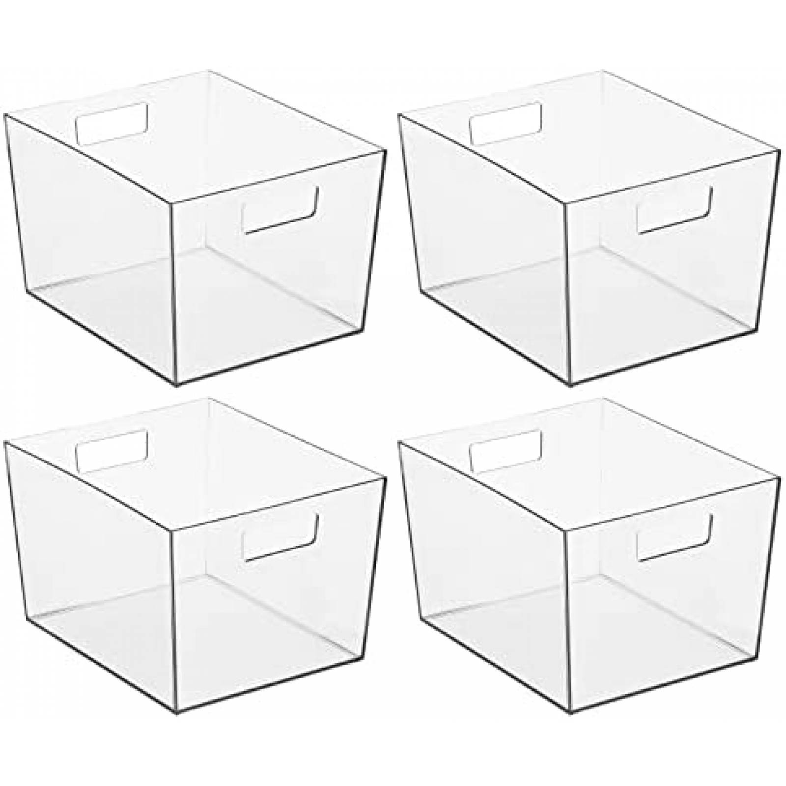 Contenedor De Plastico Nate Home Ancho Con Asas -Blanco