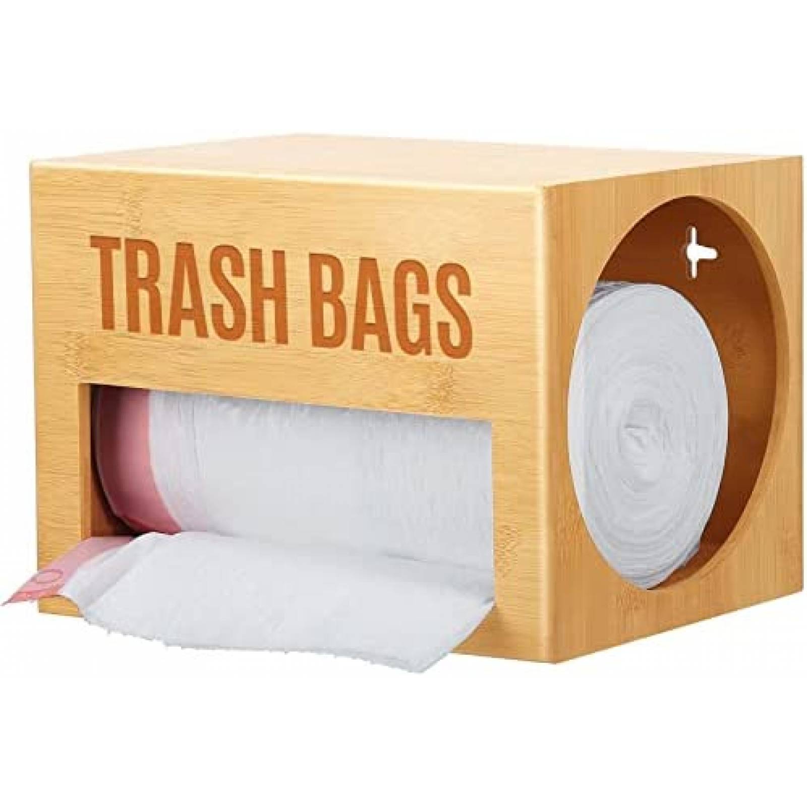 Dispensador De Bolsas De Basura Libreshine Bambu -Cafe