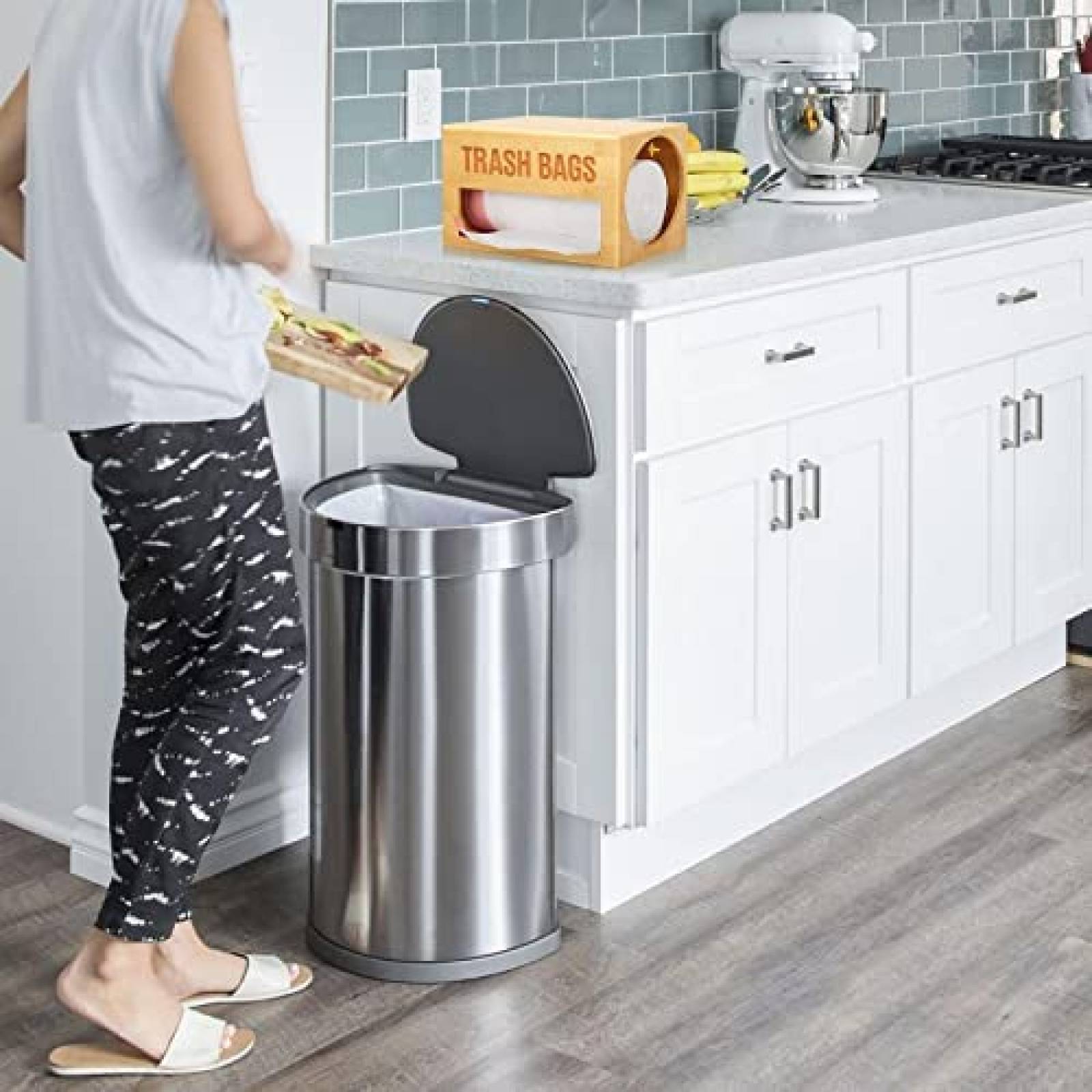 Dispensador De Bolsas De Basura Libreshine Bambu -Cafe
