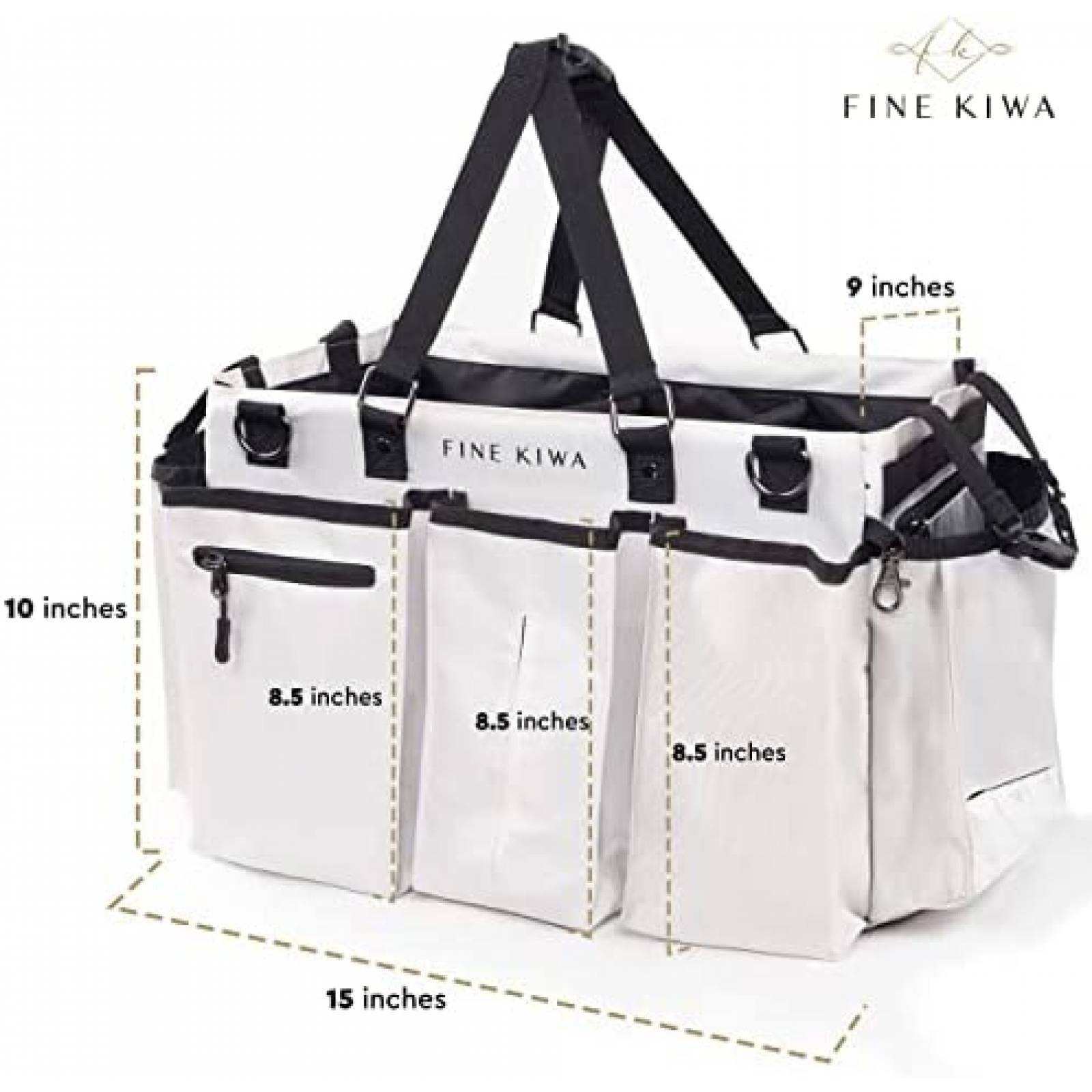 Bolsa de Limpieza Fine Kiwa Con Asa Organizadora -Blanco