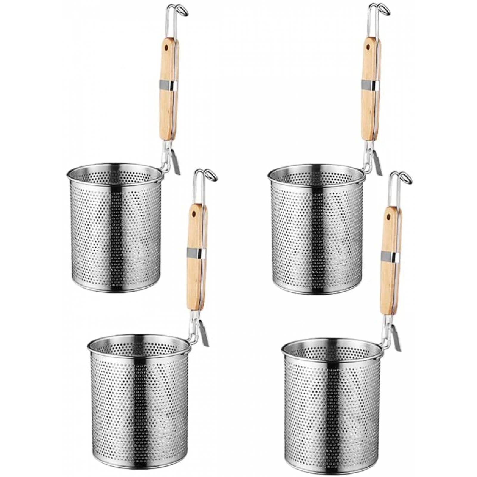 Colador para Pasta Yotbule de Acero Inoxidable 4 Pzs -Plata
