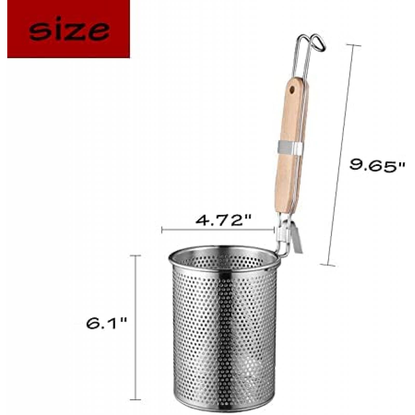 Colador para Pasta Yotbule de Acero Inoxidable 4 Pzs -Plata
