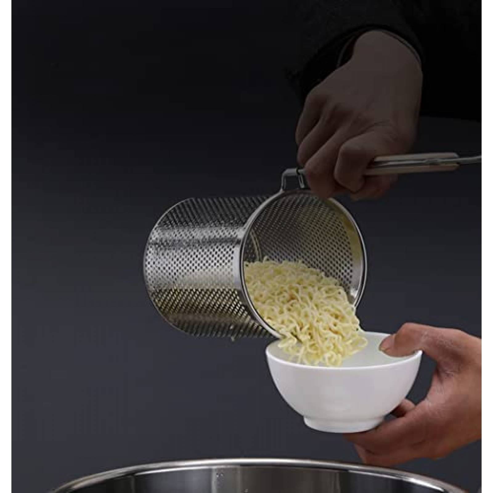 Colador para Pasta Yotbule de Acero Inoxidable 4 Pzs -Plata