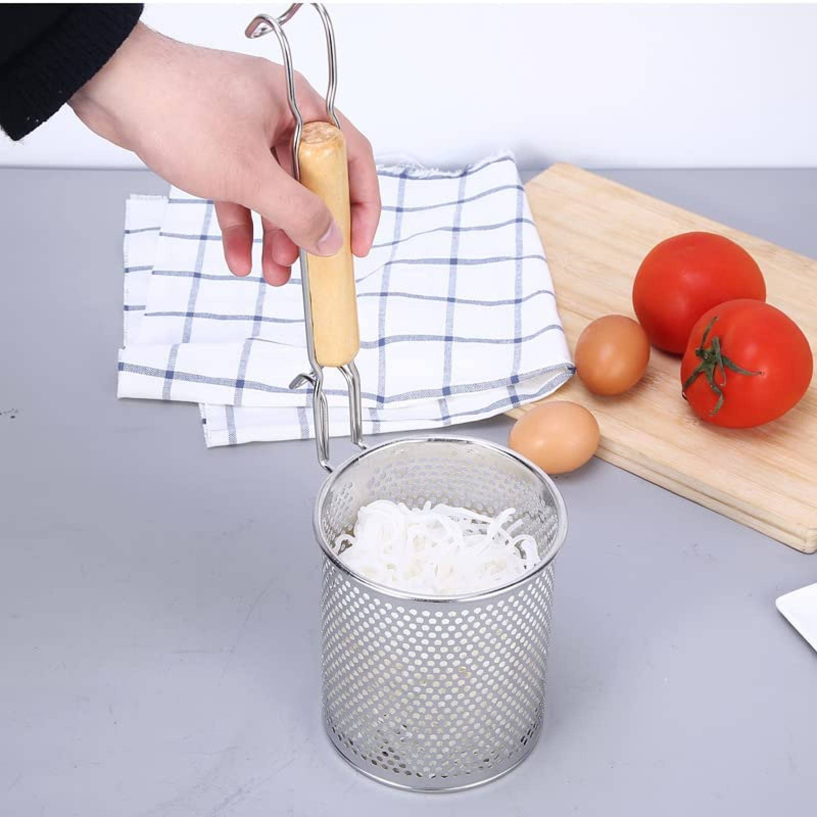 Colador para Pasta Yotbule de Acero Inoxidable 4 Pzs -Plata