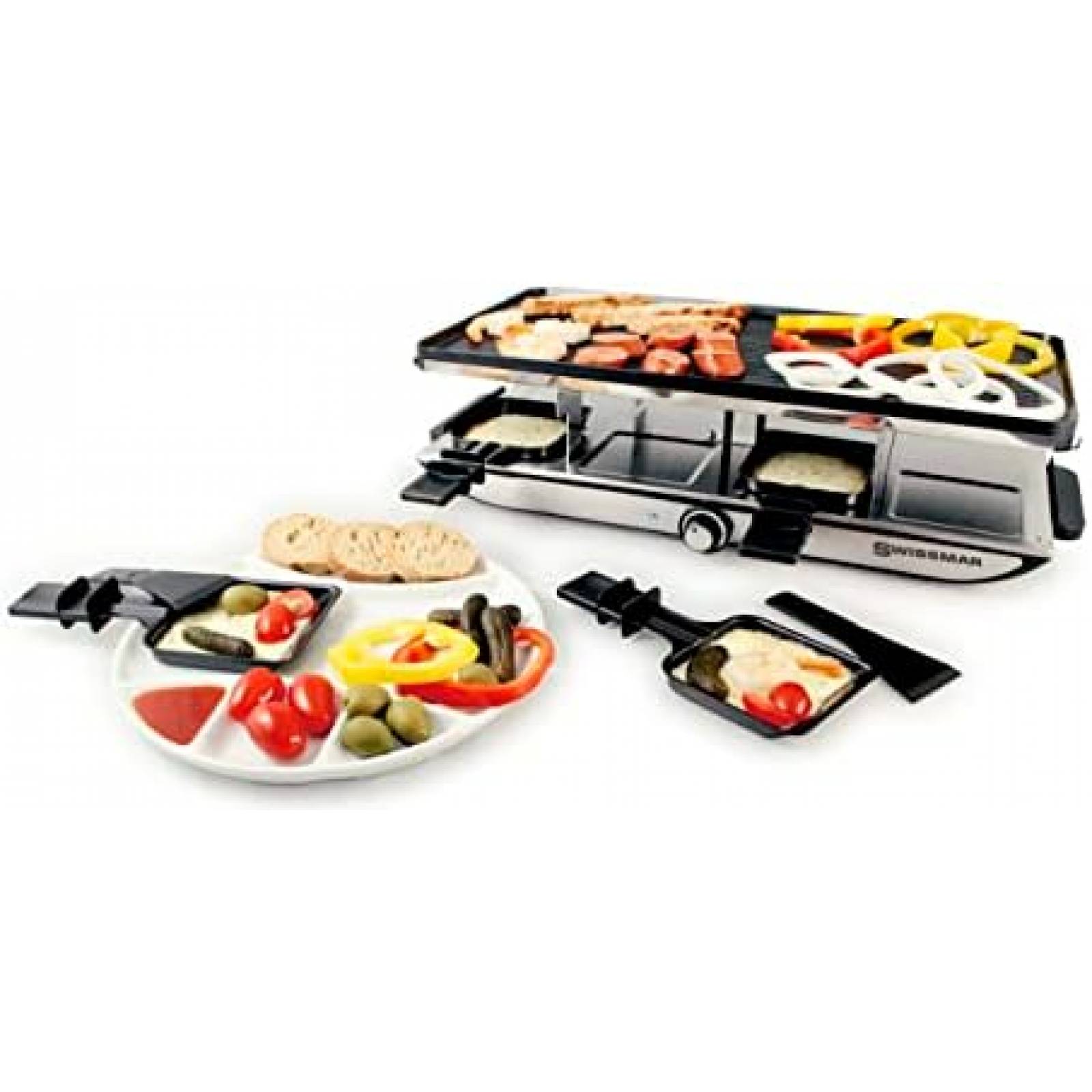 Ginebra Raclette Swissmar Acero Inoxidable Para 8 Personas