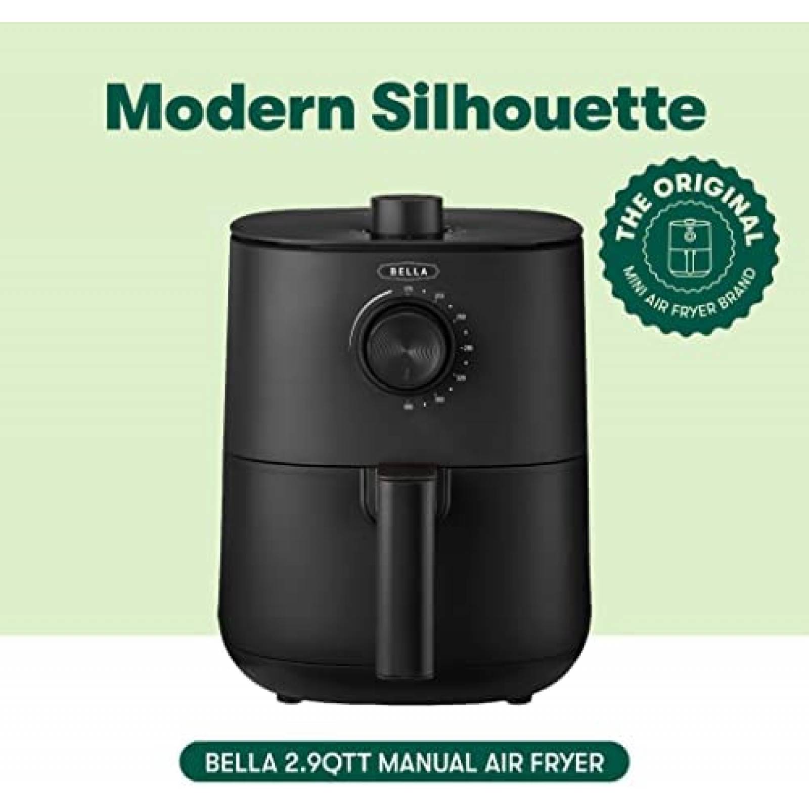 Freidora de Aire BELLA 2.7L Antiadherente Sin Aceite -Negro