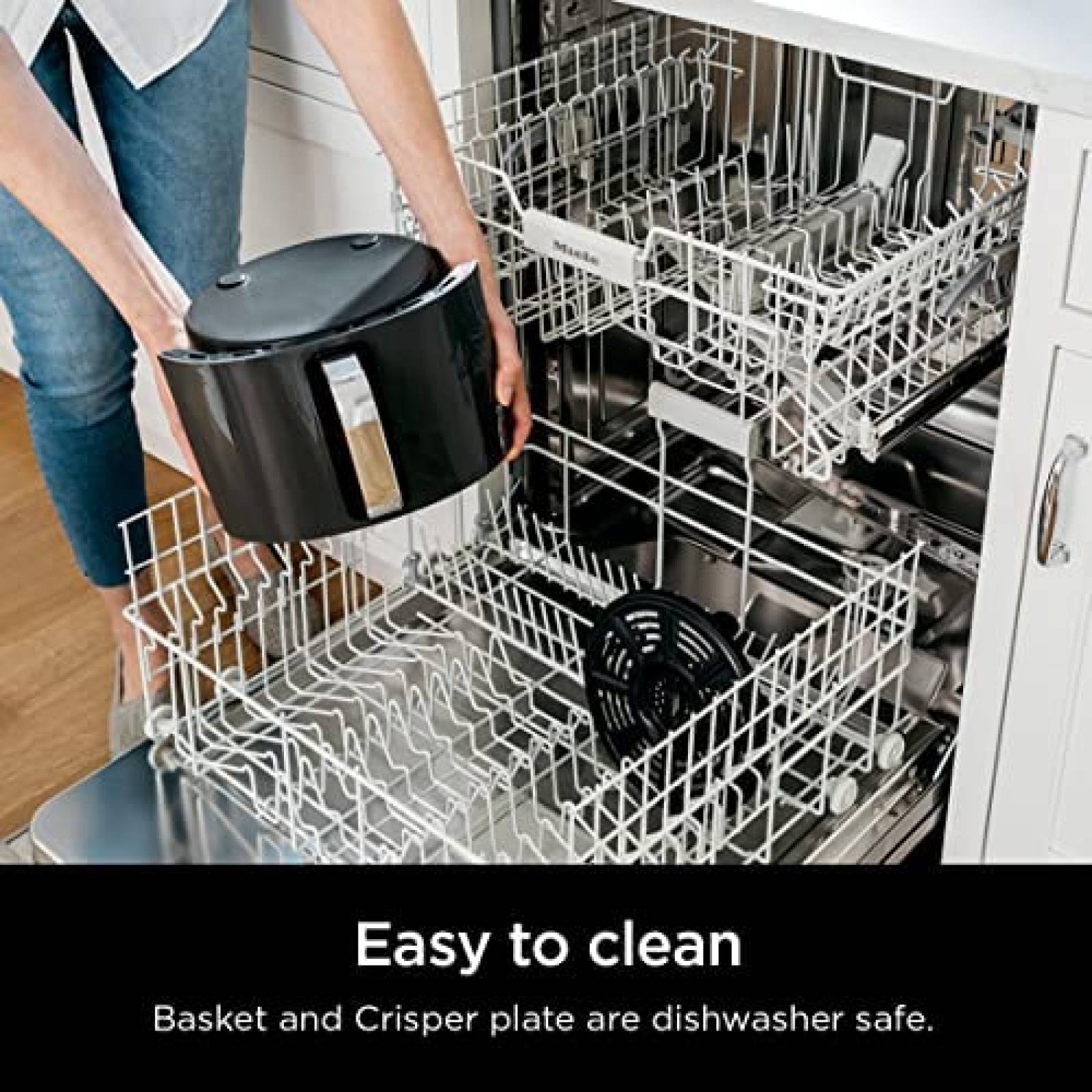 Freidora de Aire Ninja Capacidad 5.2L Recetas -Negro