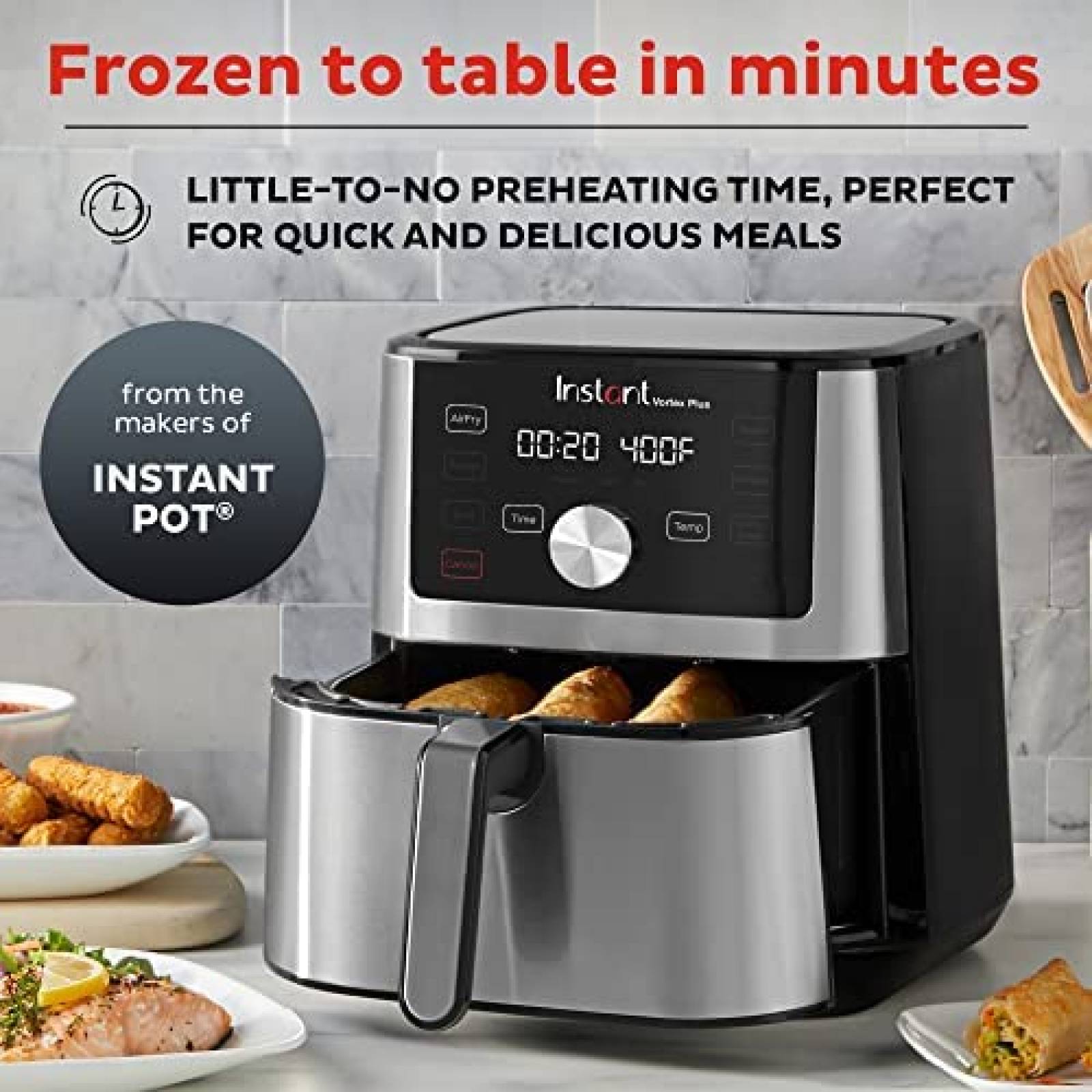 Freidora de Aire Instant Pot Funciones 6 en 1 100 Recetas