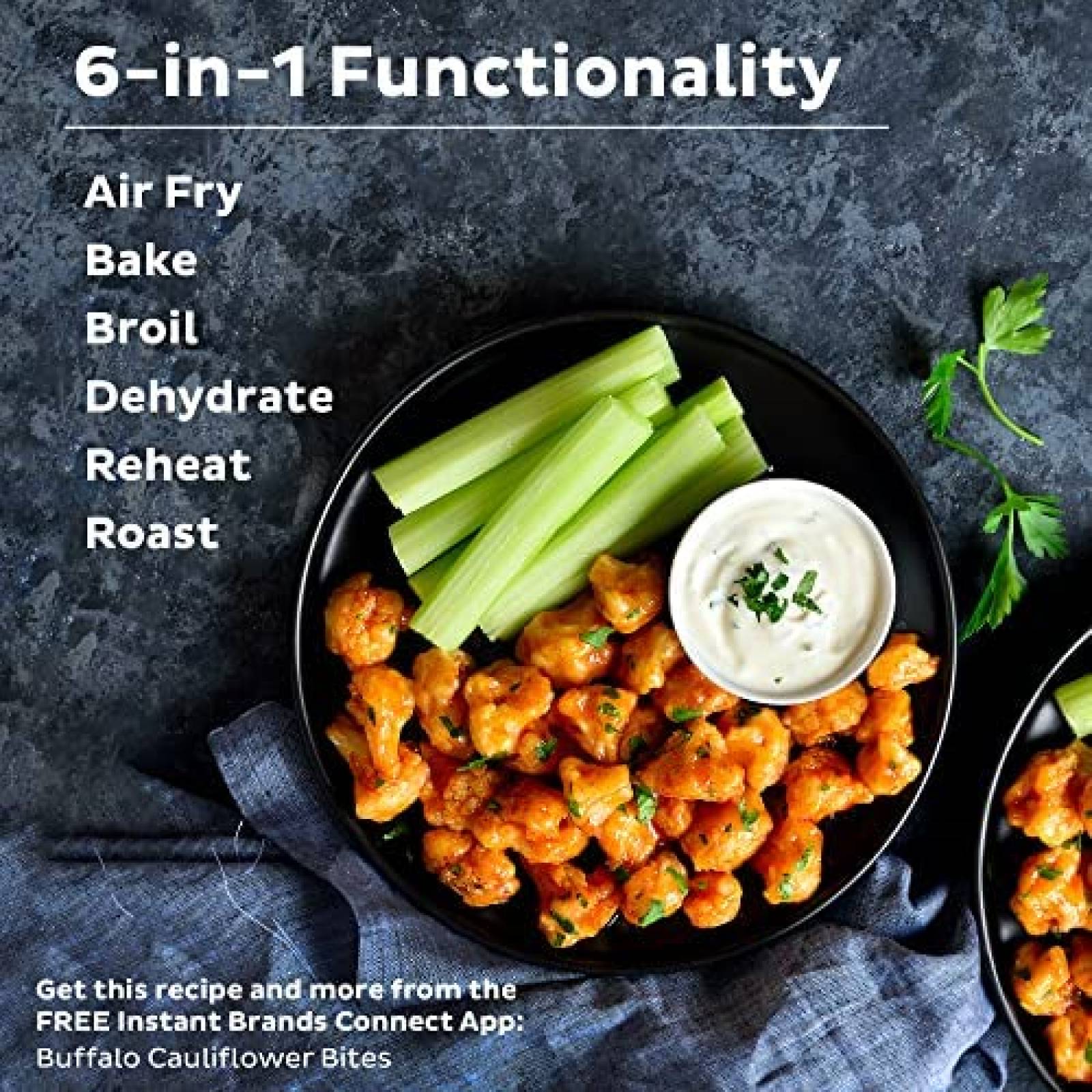 Freidora de Aire Instant Pot Funciones 6 en 1 100 Recetas