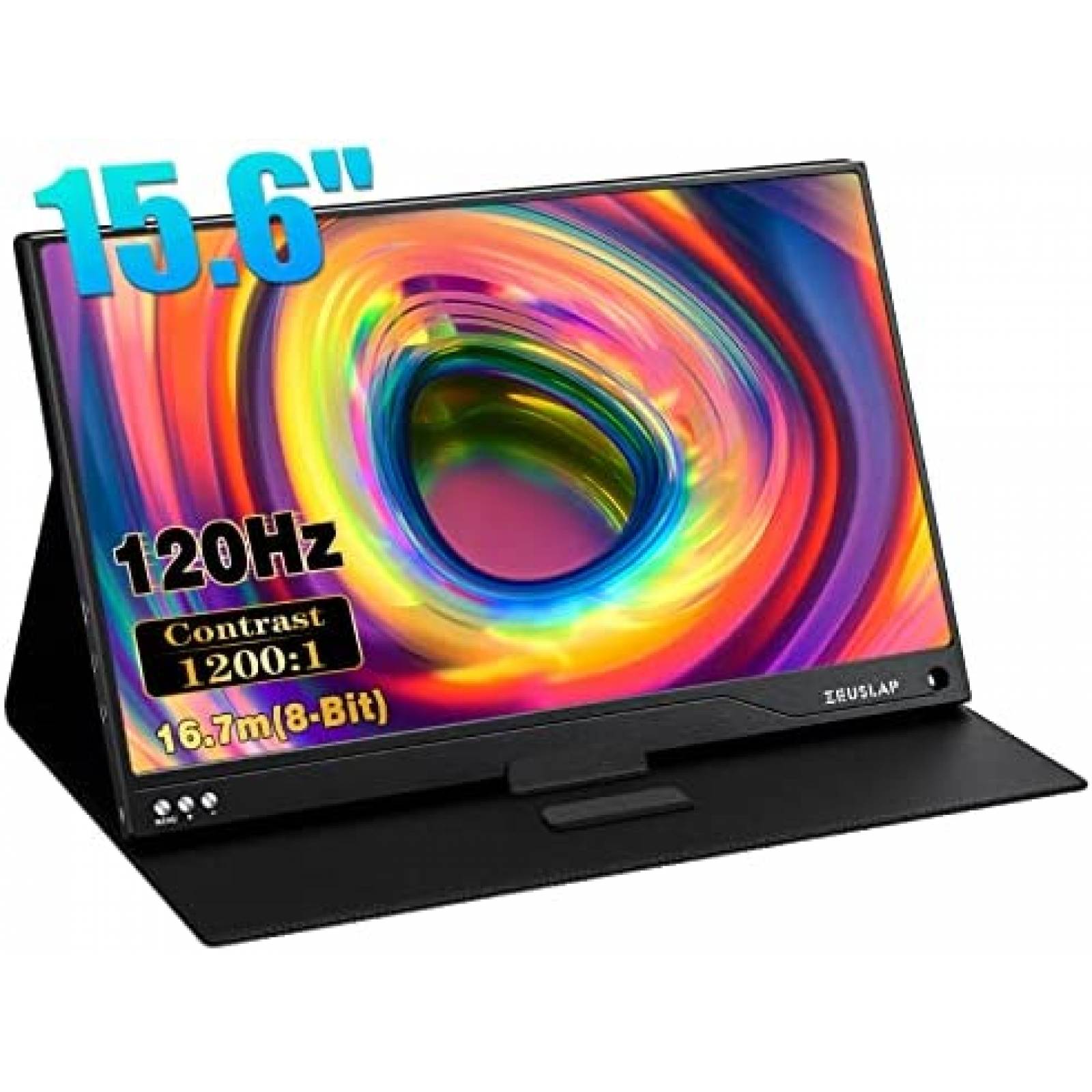 Monitor Portatil ZEUSLAP 15.6'' 1080p 120Hz FHD -Negro