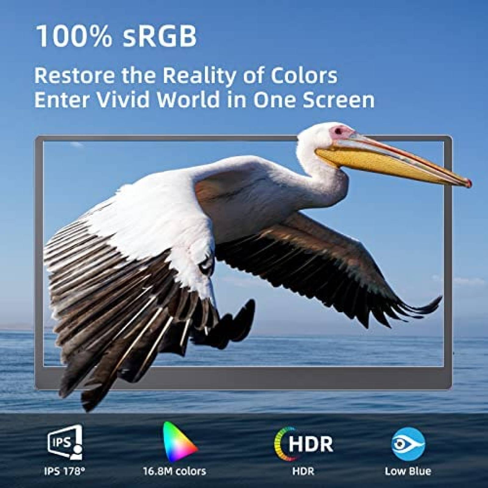 Kit de 2 Monitores Portatil Upperizon 15.6'' 1080P FHD -Gris