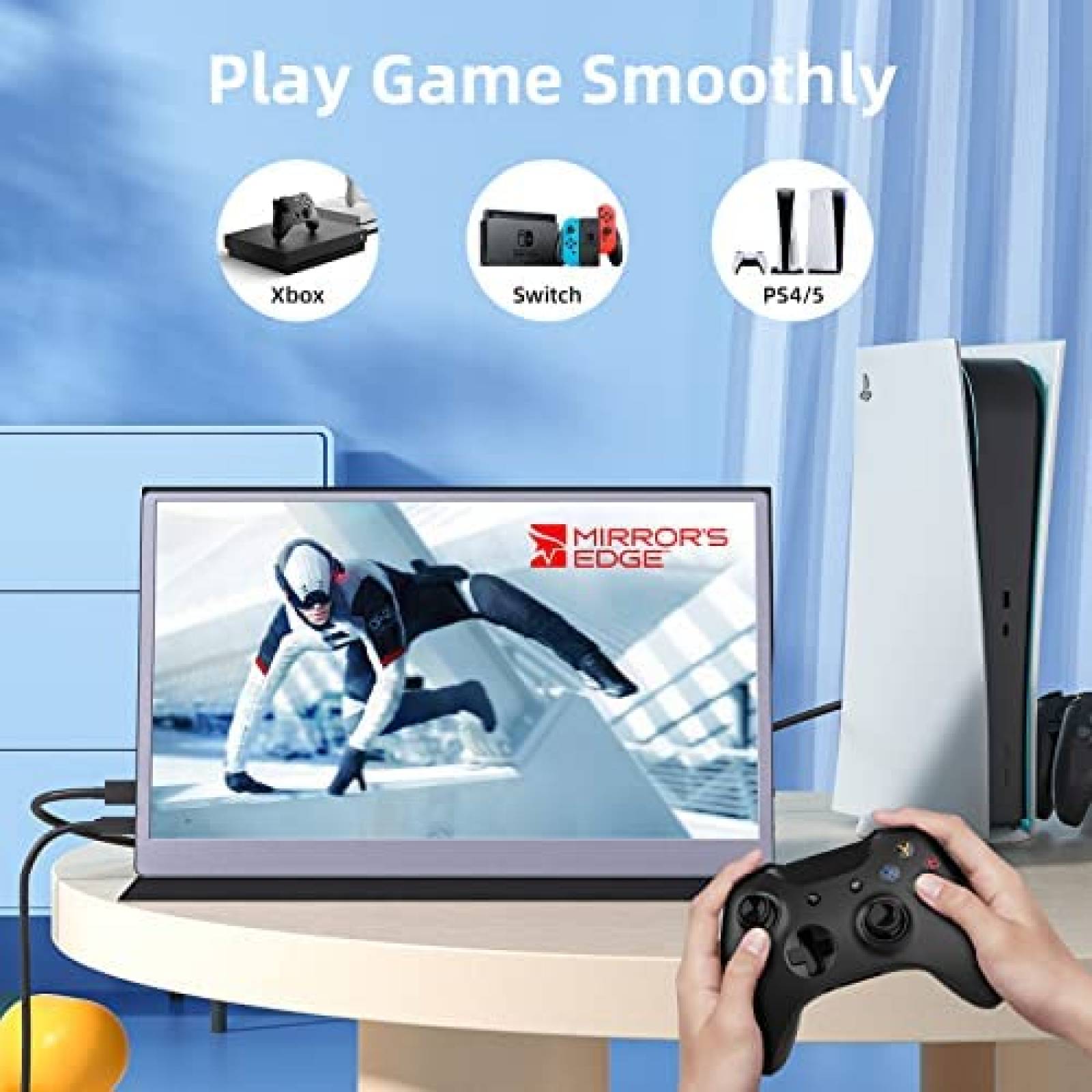 Kit de 2 Monitores Portatil Upperizon 15.6'' 1080P FHD -Gris