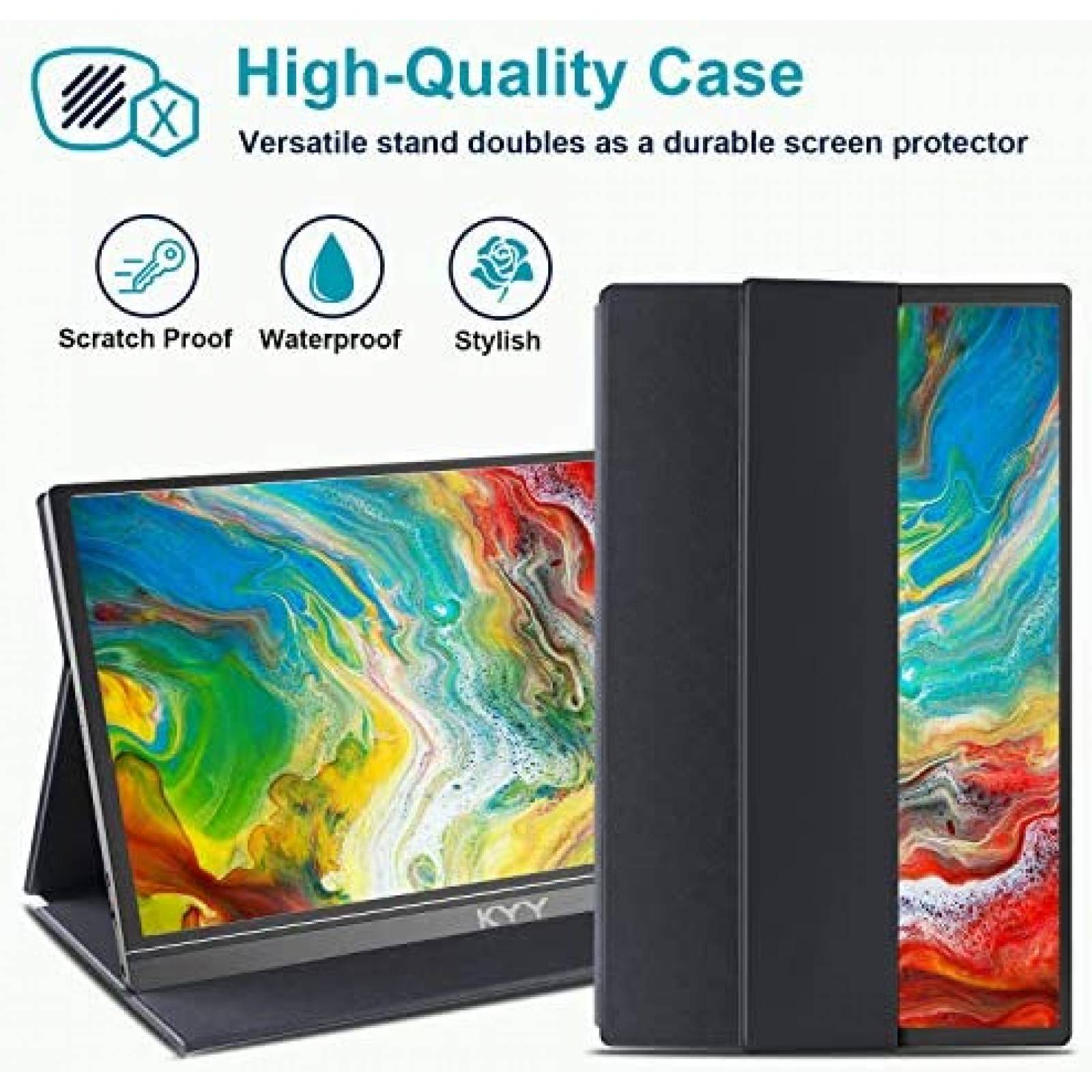 Paquete 2 Monitores Portatiles KYY 15.6" para Laptop Celular