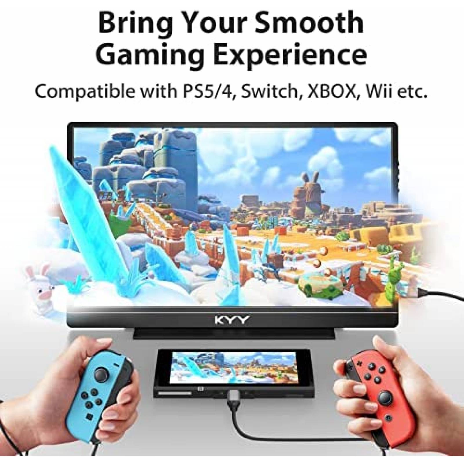 Paquete 2 Monitores Portatiles KYY 15.6" para Laptop Celular