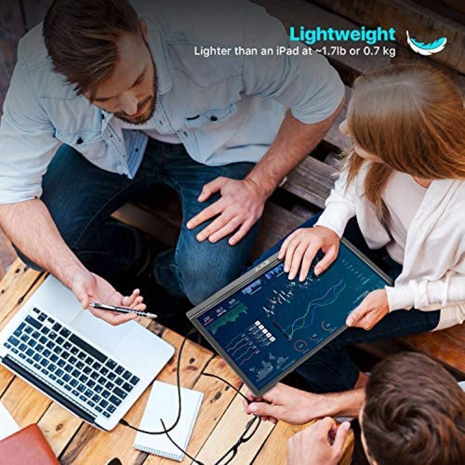 Paquete 2 Monitores Portatiles KYY 15.6" para Laptop Celular