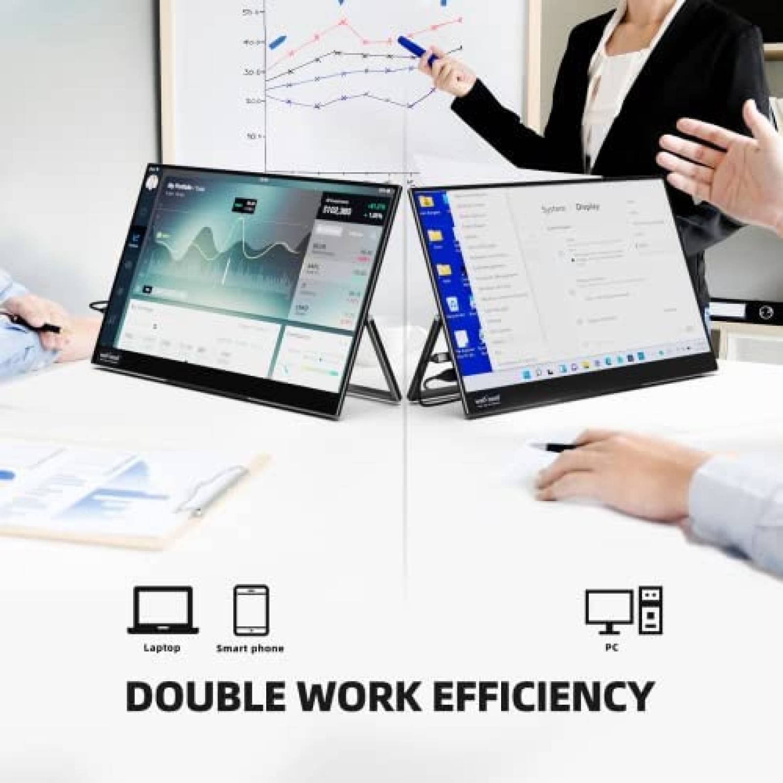 Monitor Portatil InnoView 15.6'' FHD+Monitor 24'' -Negro