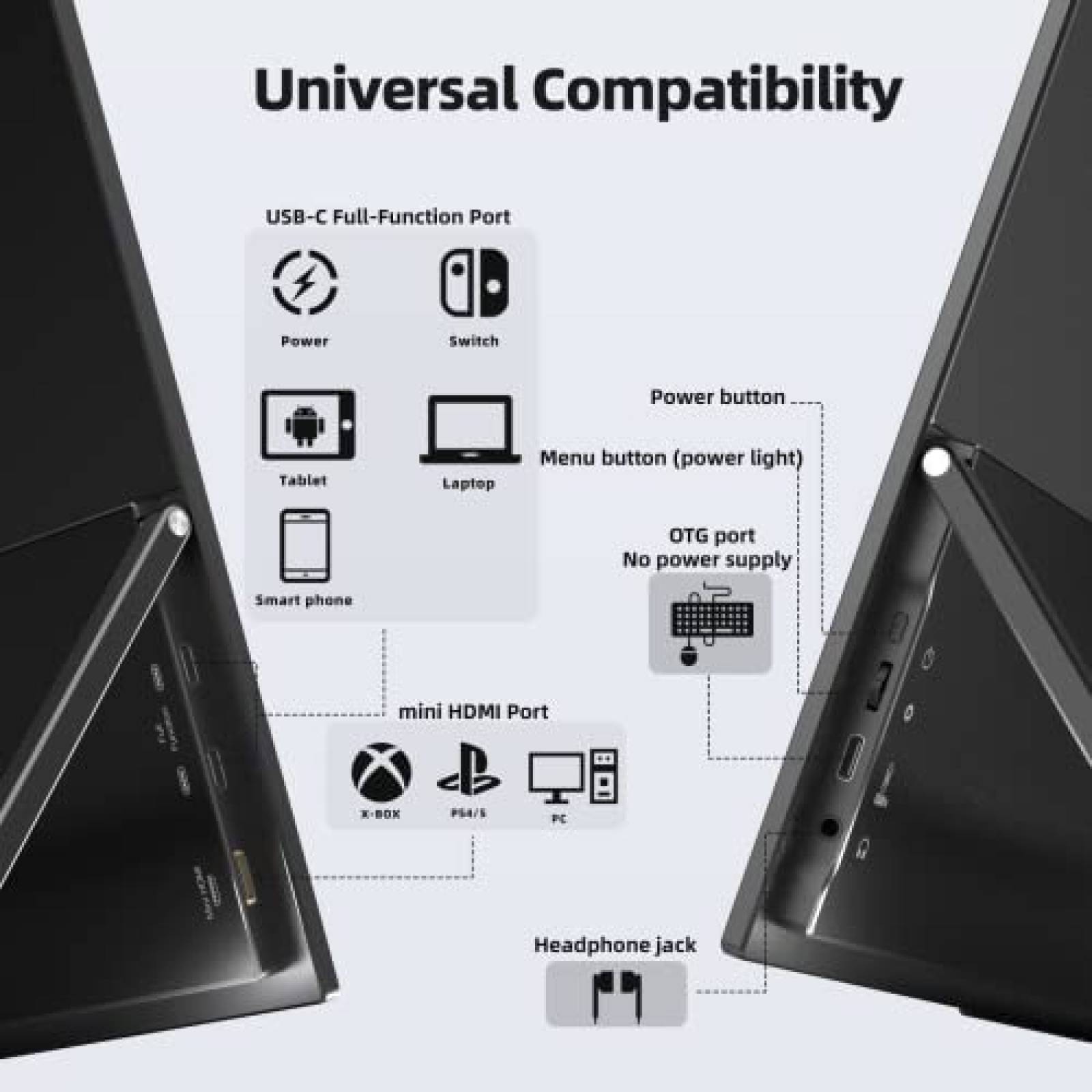 Monitor Portatil InnoView 15.6'' FHD+Monitor 24'' -Negro