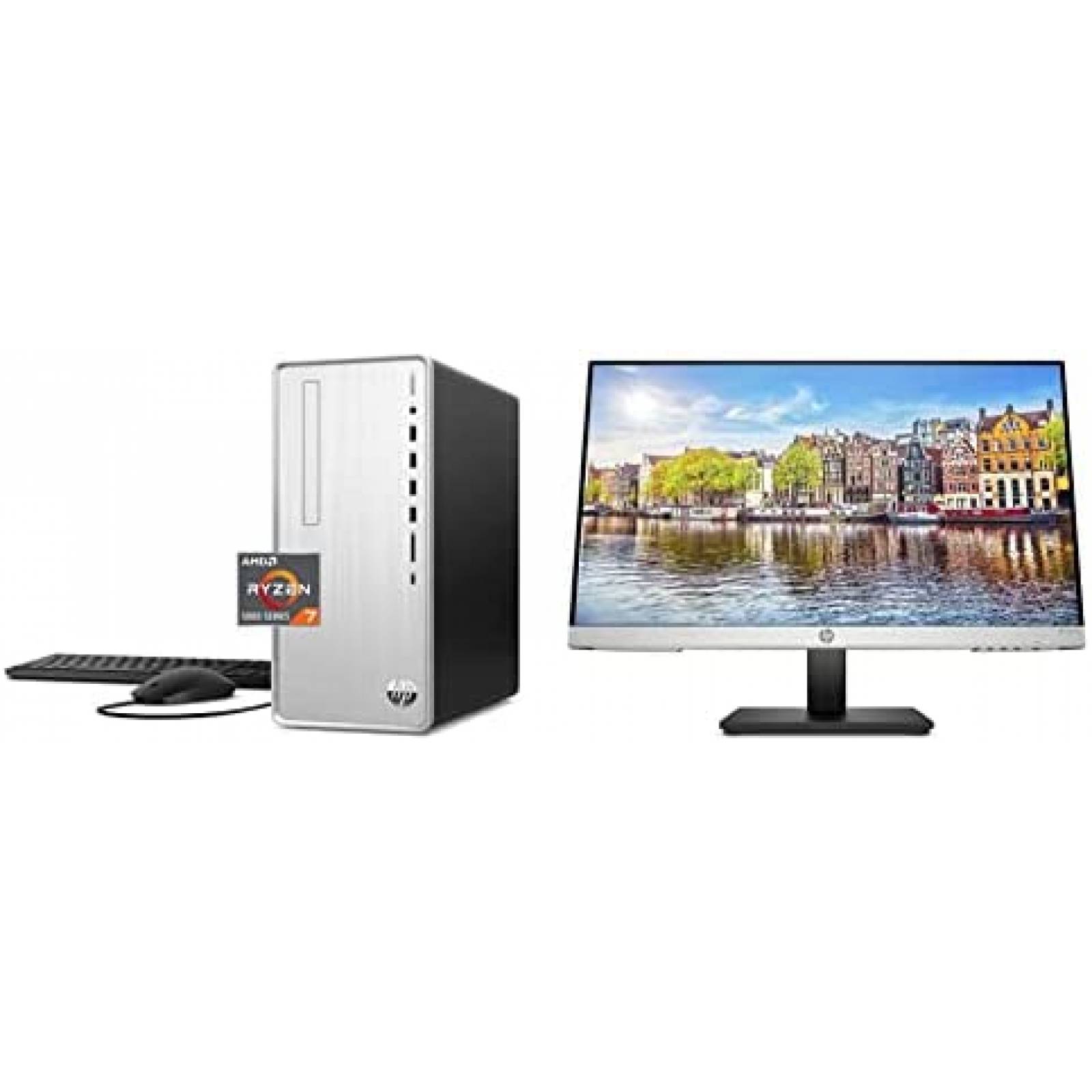 Computadora y Monitor HP Pavilion 23.8'' Ryzen 7 16GB 512GB