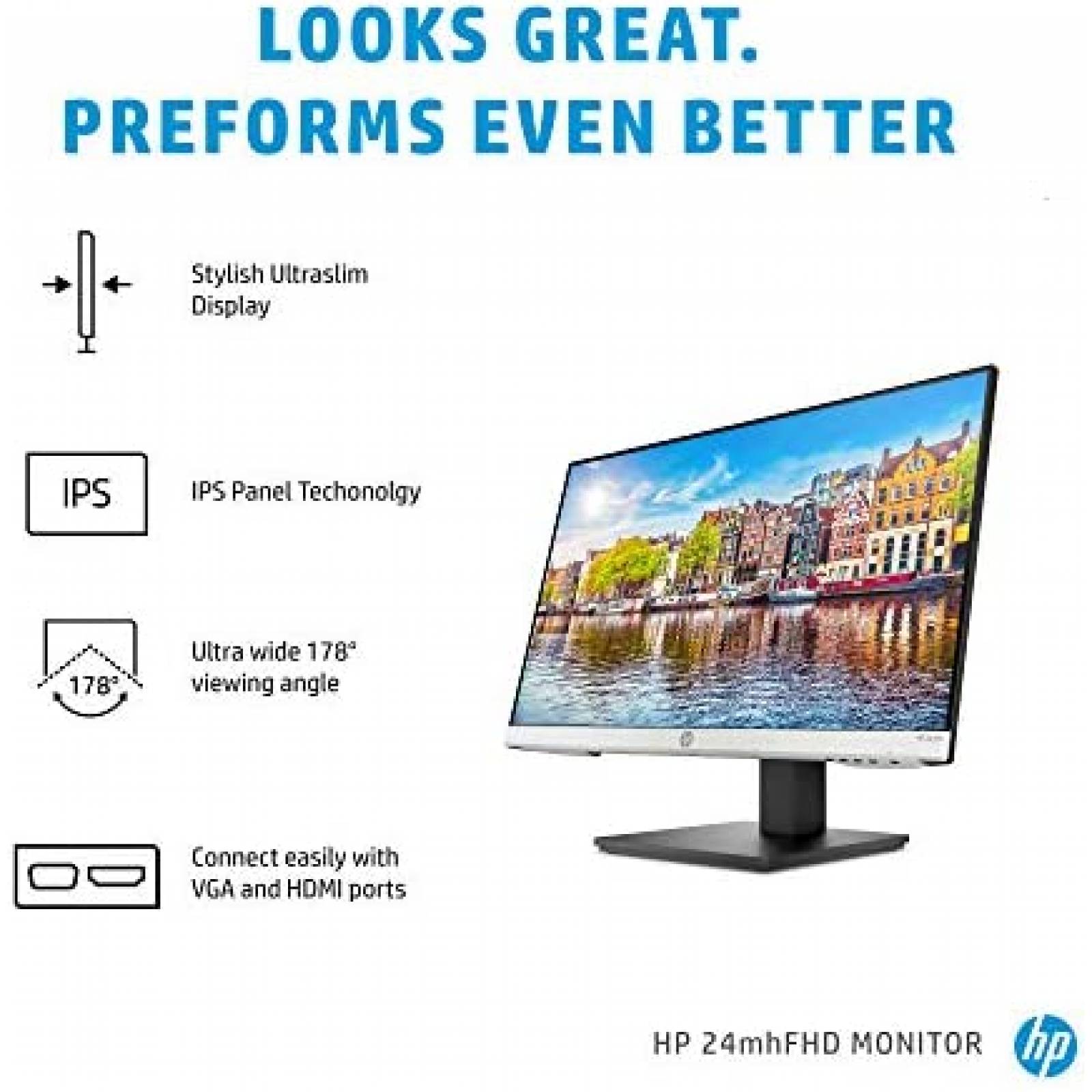 Computadora y Monitor HP Pavilion 23.8'' Ryzen 7 16GB 512GB