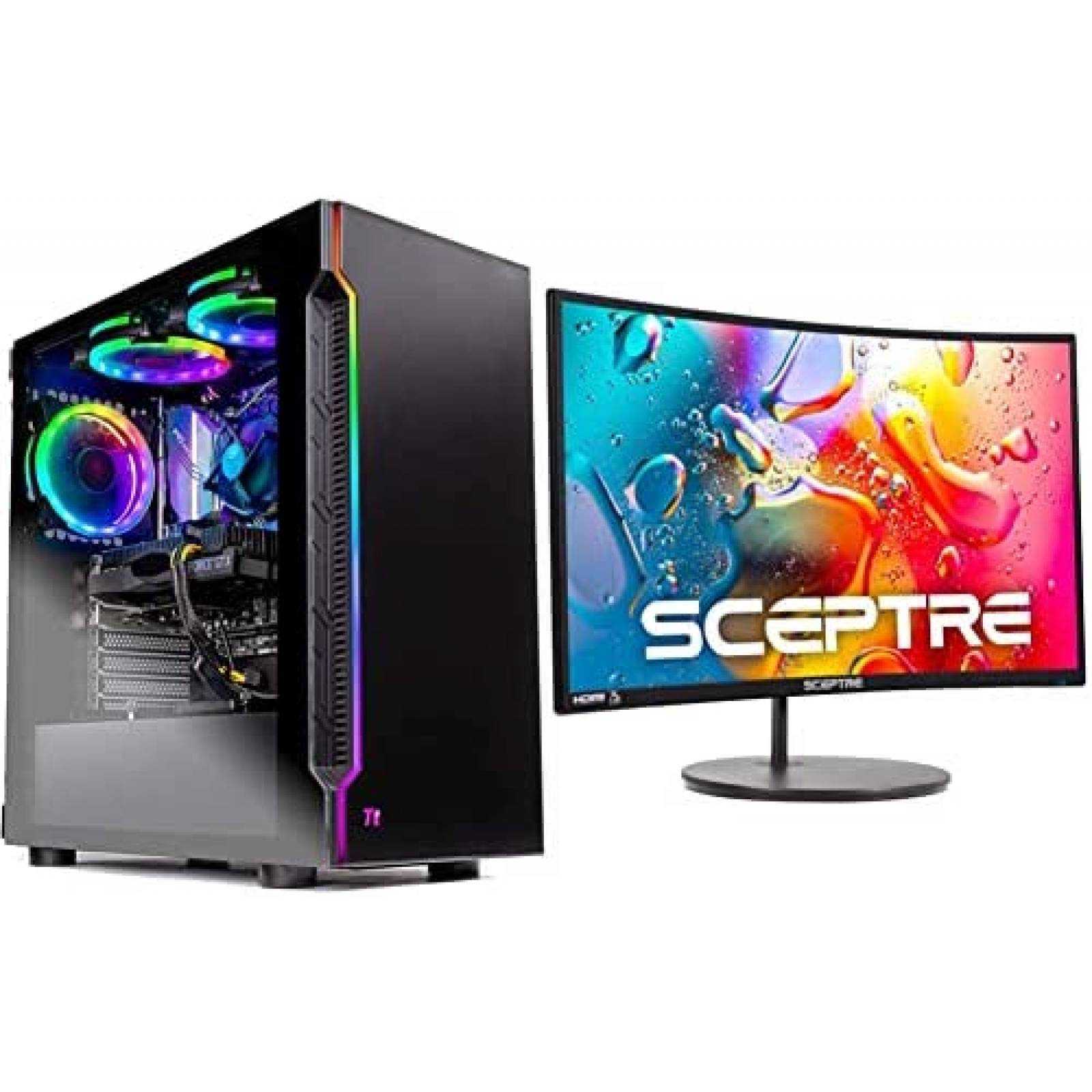 Desktop Gamer Skytech i5 16GB 500GB W10H+Monitor Curvo 27''