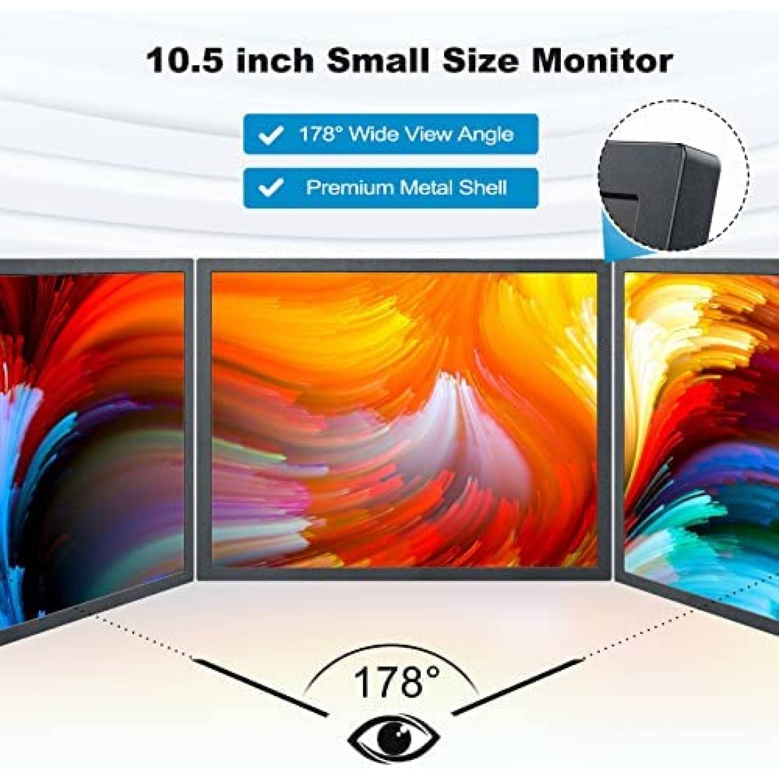 Monitor Miktver 10.5'' Touch FHD IPS sRGB VGA HDMI 3.5mm