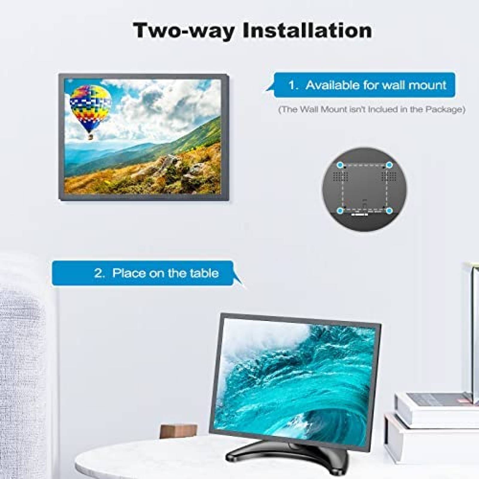 Monitor Miktver 10.5'' Touch FHD IPS sRGB VGA HDMI 3.5mm