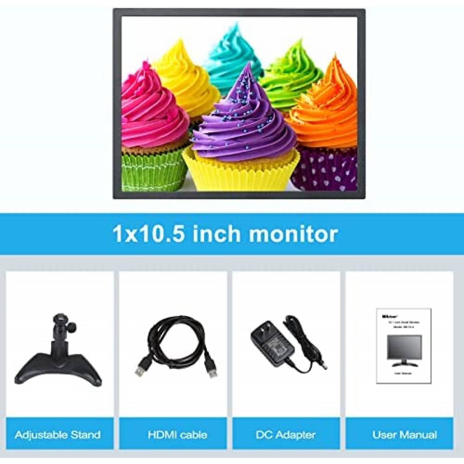 Monitor Miktver 10.5'' Touch FHD IPS sRGB VGA HDMI 3.5mm
