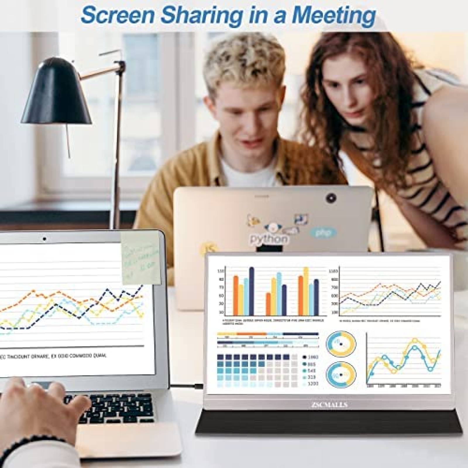 Monitor Portatil ZSCMALLS 15.6'' FHD USB C Mini HDMI VESA