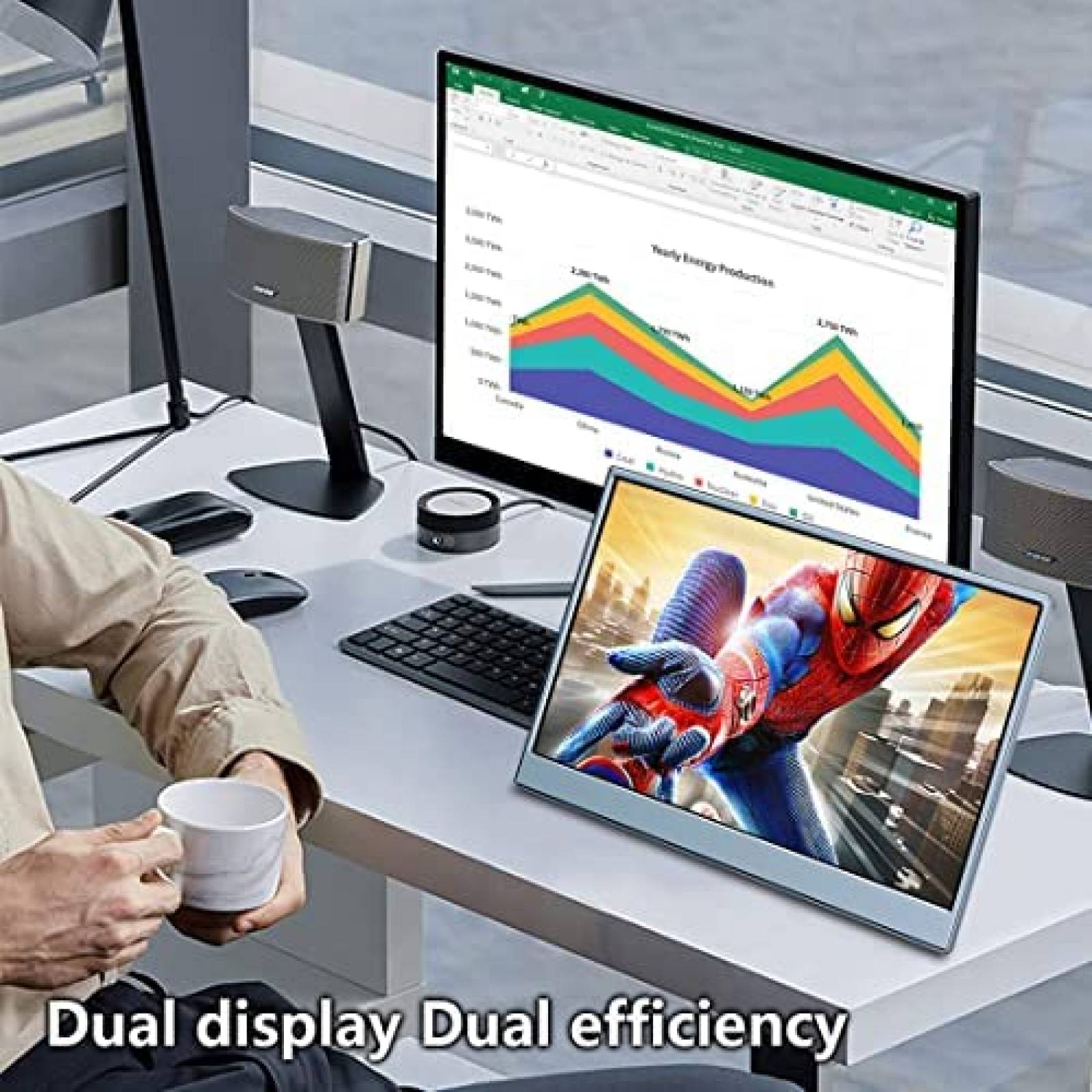 Monitor Portatil Magedok 144Hz 15.6" FHD para Laptop Celular