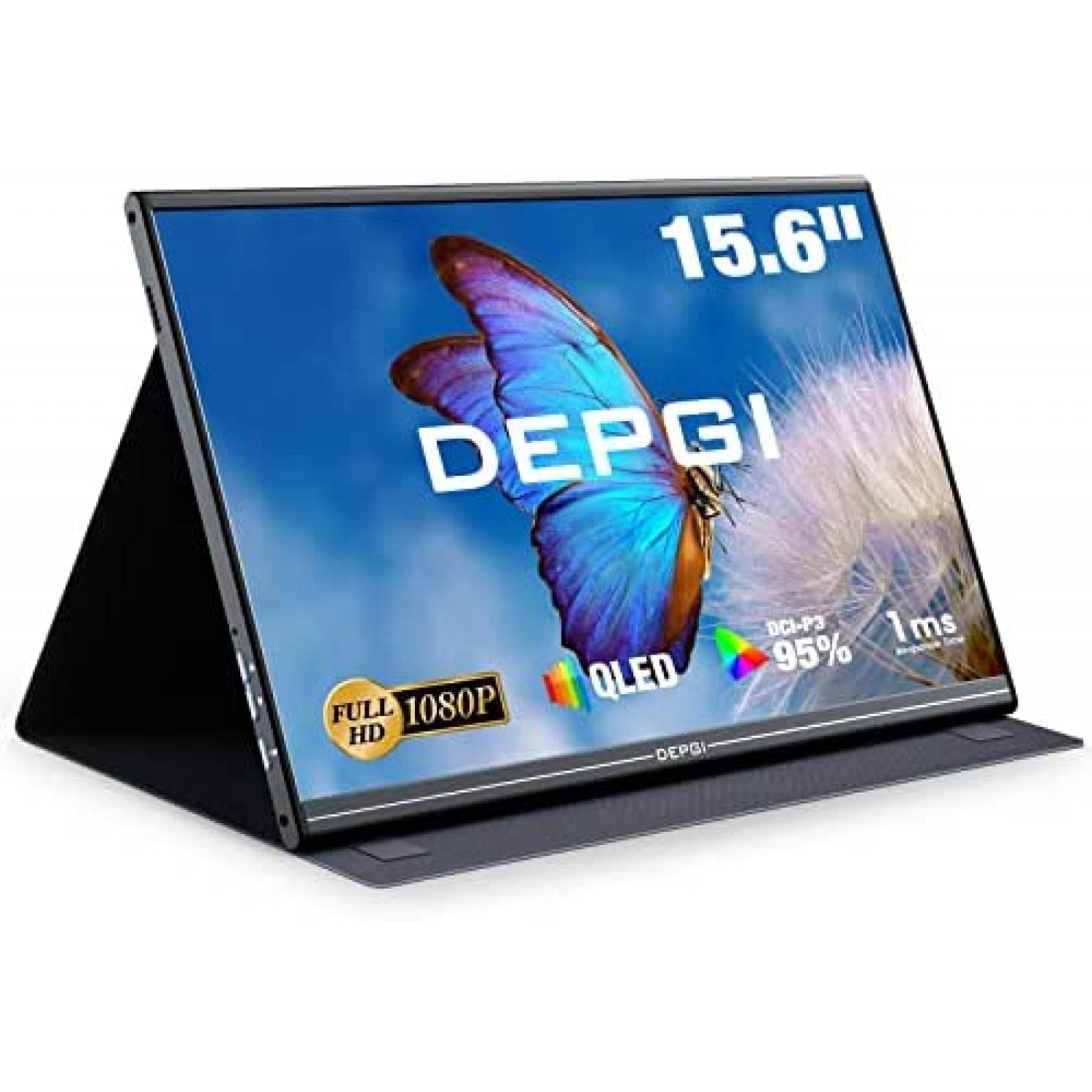 Monitor Portatil DEPGI QLED 15.6" 1080P FHD HDR -Negro