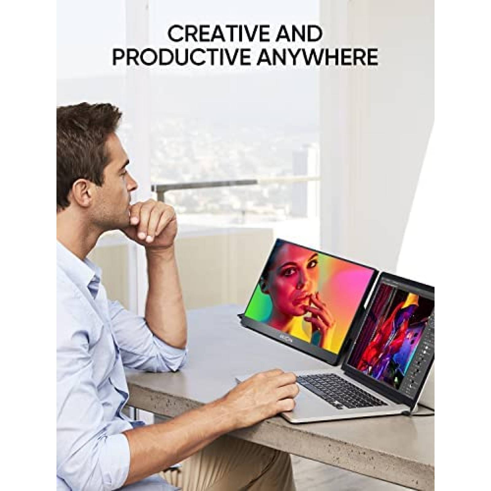 Monitor Portatil Arzopa 4K 15.6" HDMI para Laptop Celular