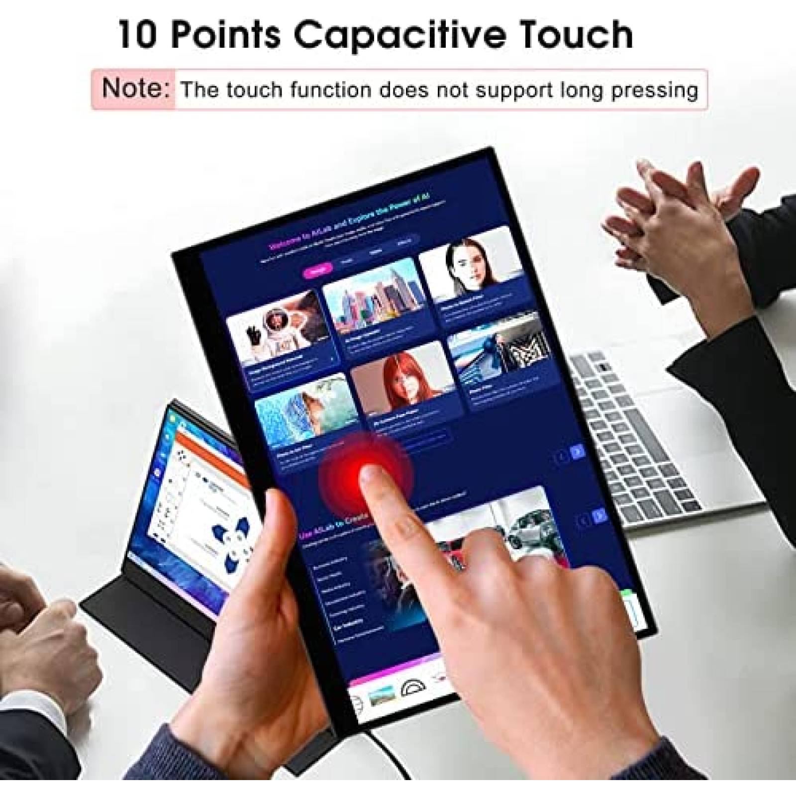 Monitor Portatil Tactil CNBANAN FHD 1080P de 16.1" -Negro