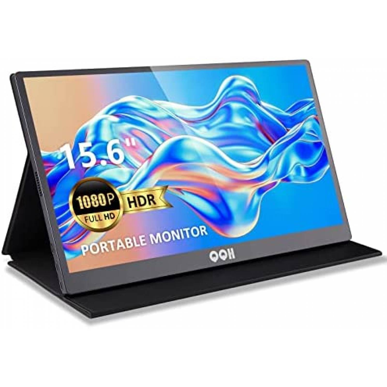 Monitor portátil, 15.6 pulgadas, 1080P FHD USB C, monitor de computadora  HDMI, monitor externo para laptop, pantalla IPS ultra delgada, monitor de