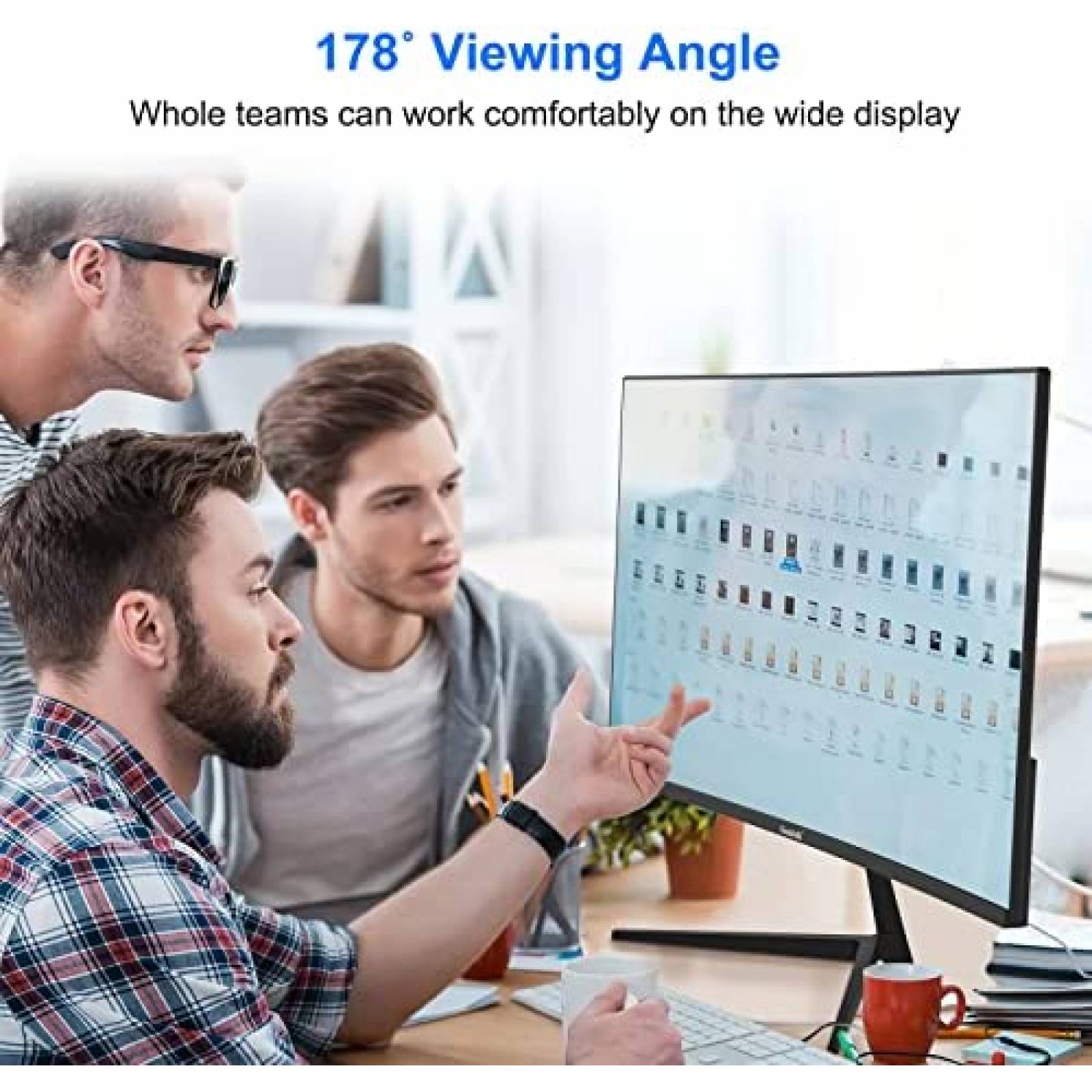 Monitor Gawfolk 24'' Curveado FHD 1080p 75Hz HDMI -Negro