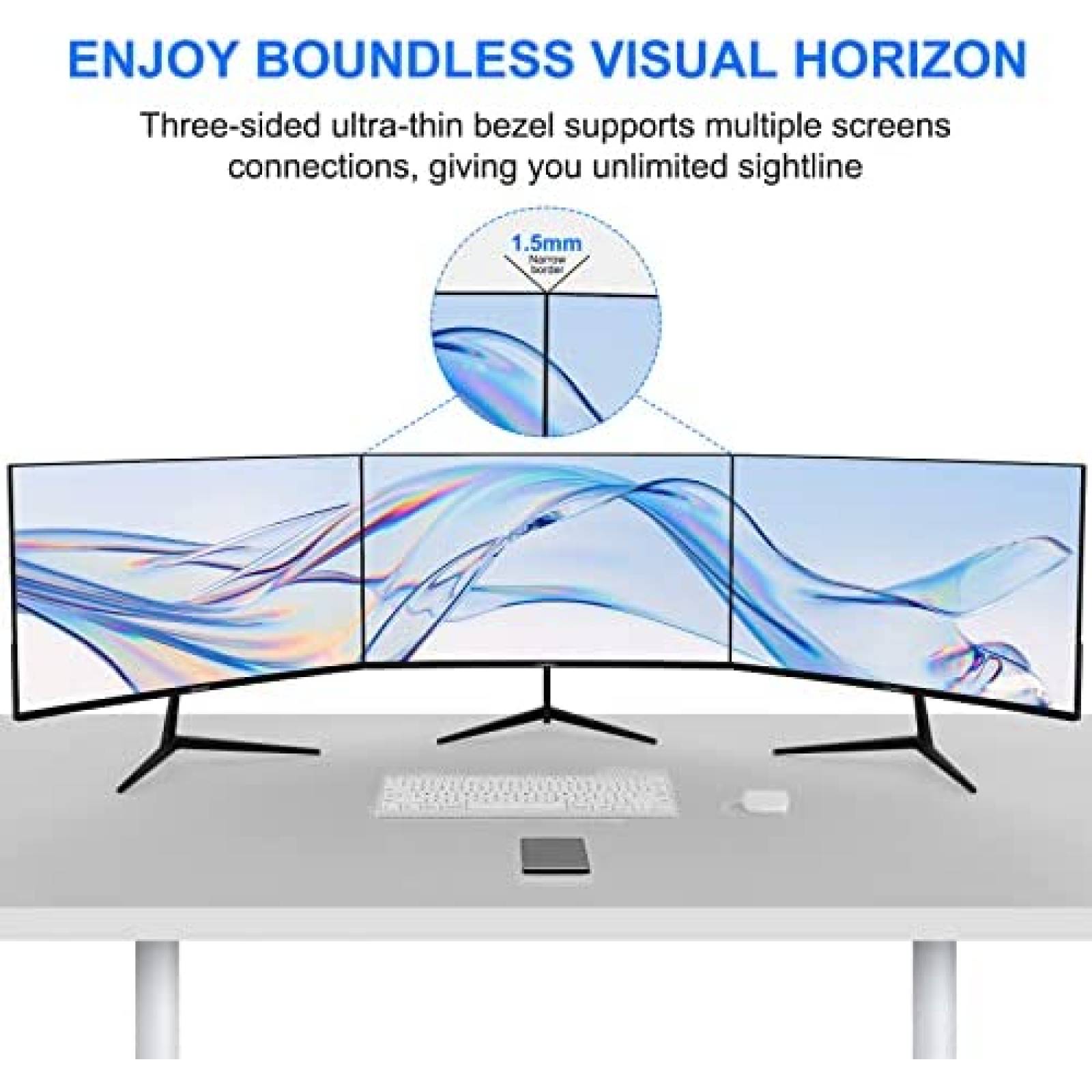 Monitor Gawfolk 24'' Curveado FHD 1080p 75Hz HDMI -Negro