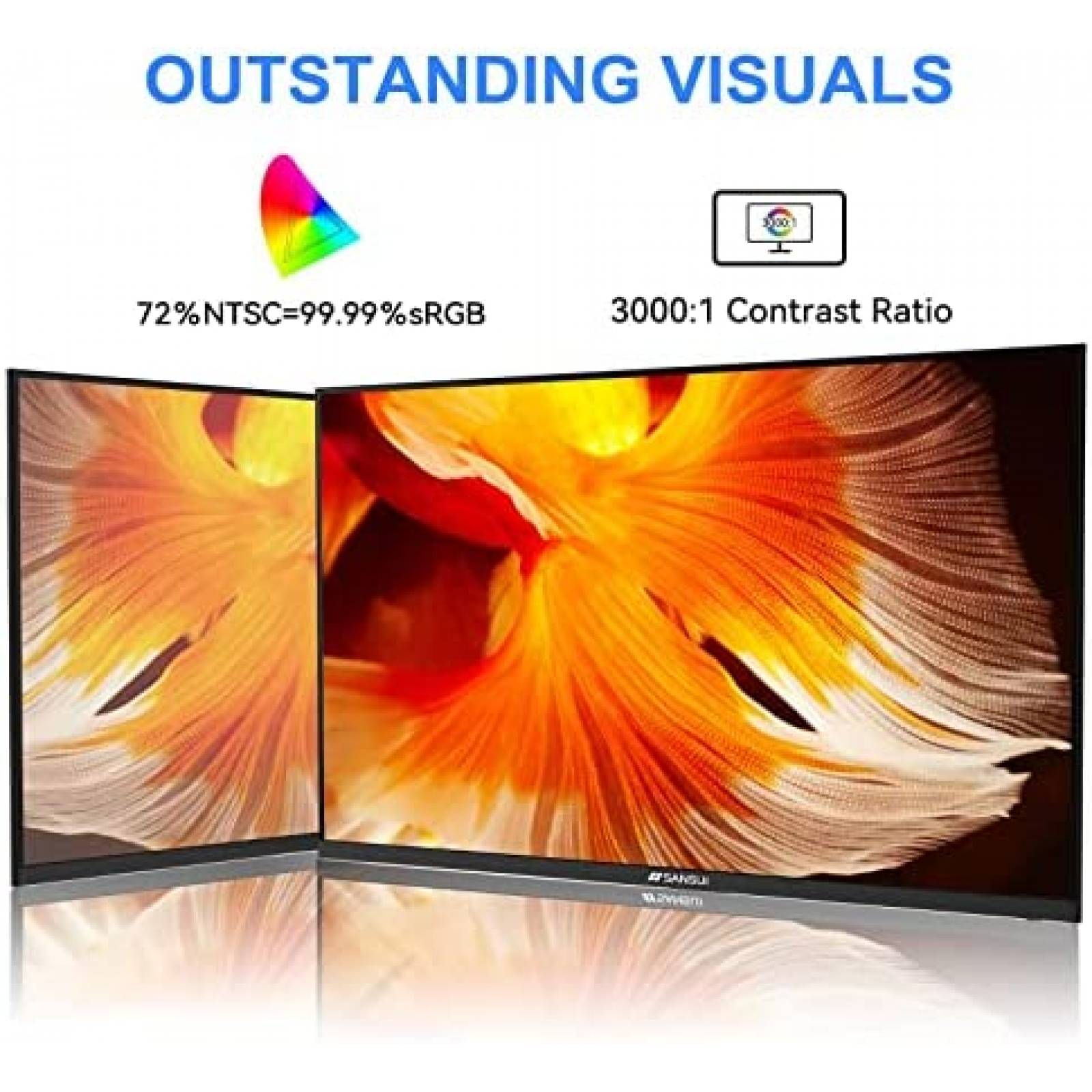 Monitor SANSUI 24'' FHD 75Hz USB C HDMI VGA 3.5mm 3000:1