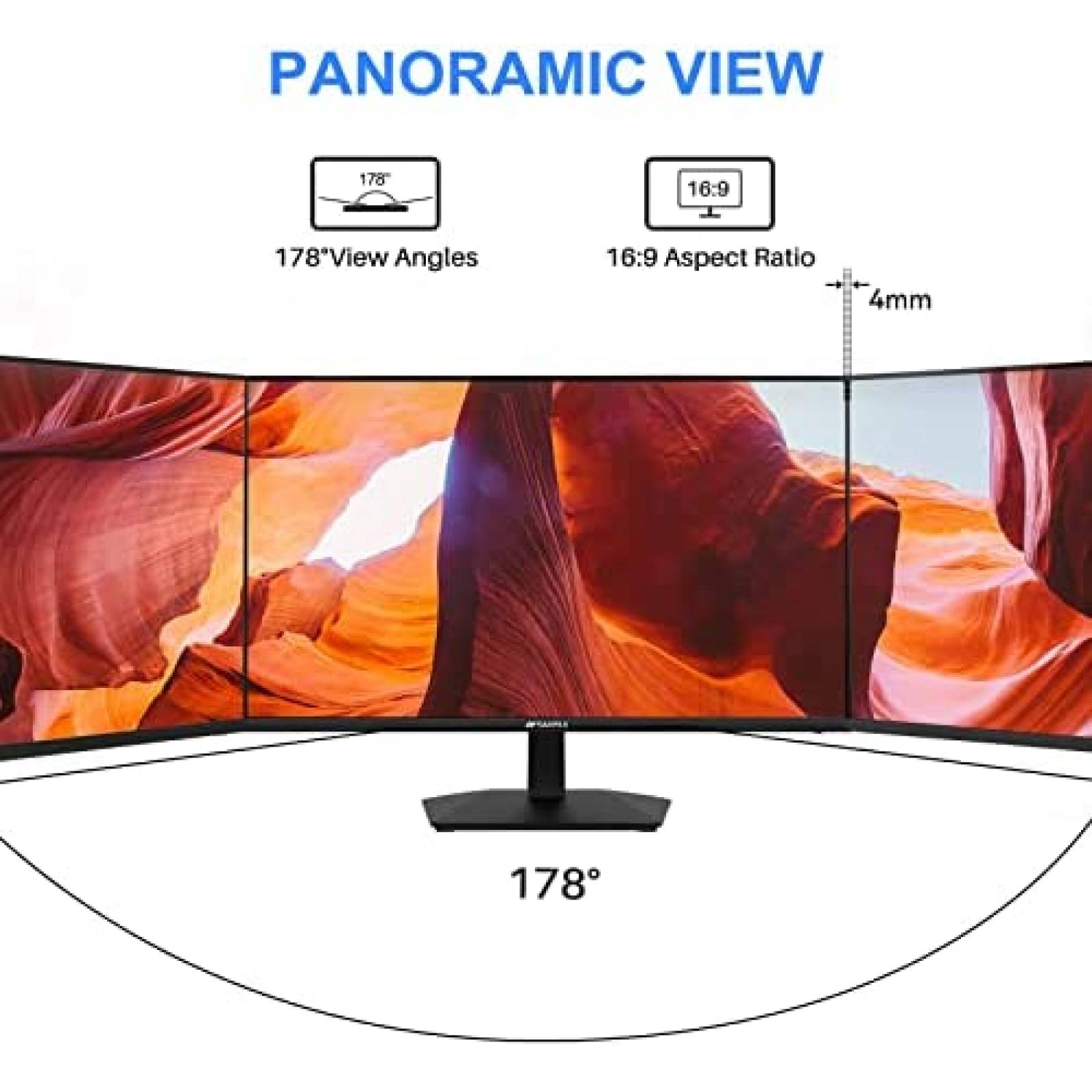 Monitor SANSUI 24'' FHD 75Hz USB C HDMI VGA 3.5mm 3000:1