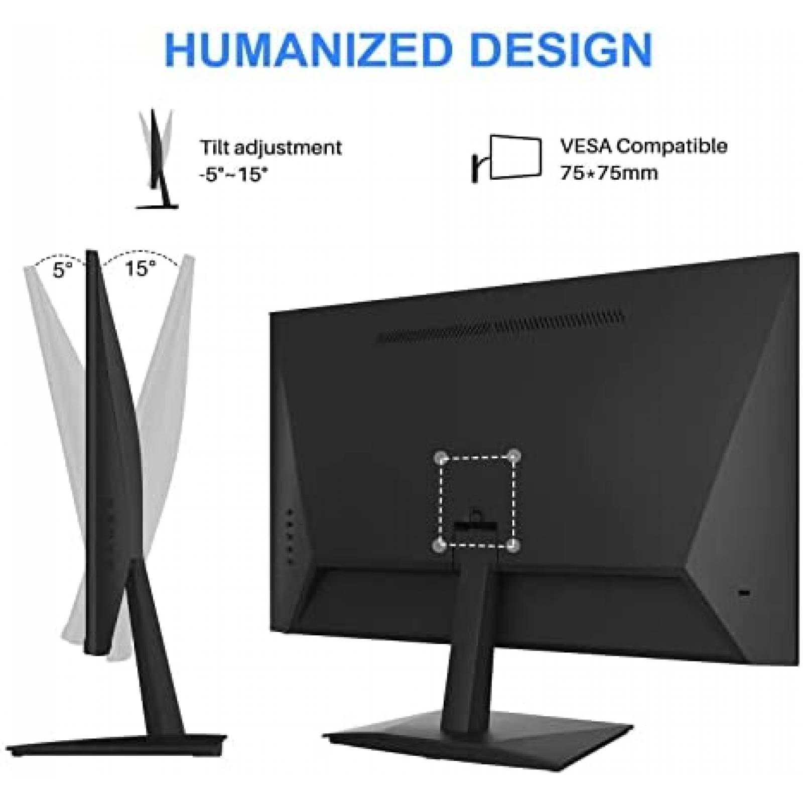 Monitor SANSUI 24'' FHD 75Hz USB C HDMI VGA 3.5mm 3000:1