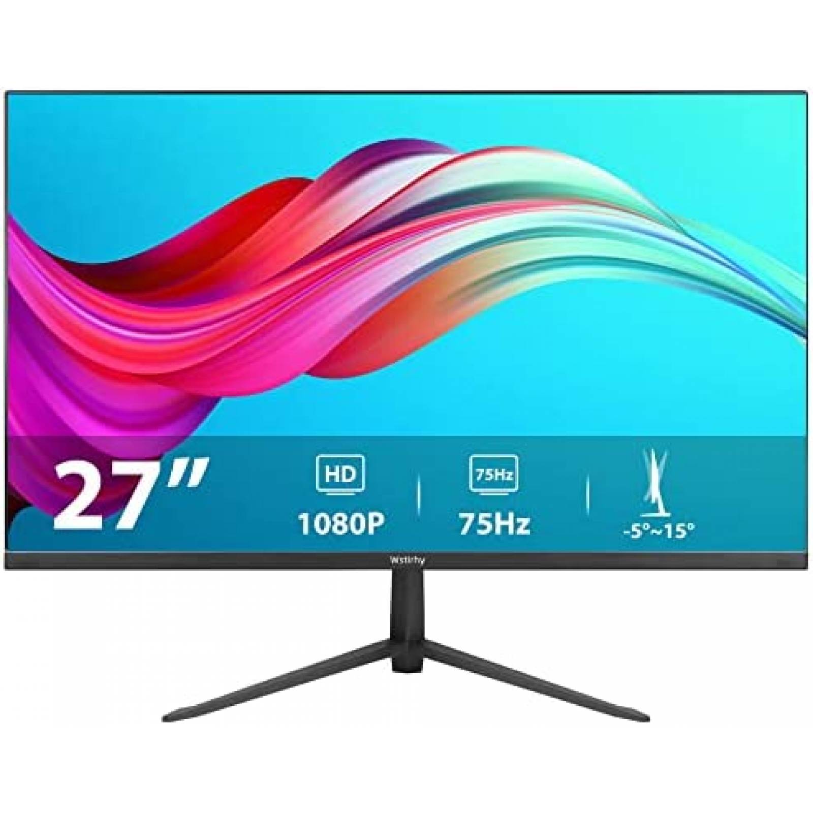 Monitor Wstirhy 27'' FHD LED 75Hz 5ms 75% sRGB HDMI VGA