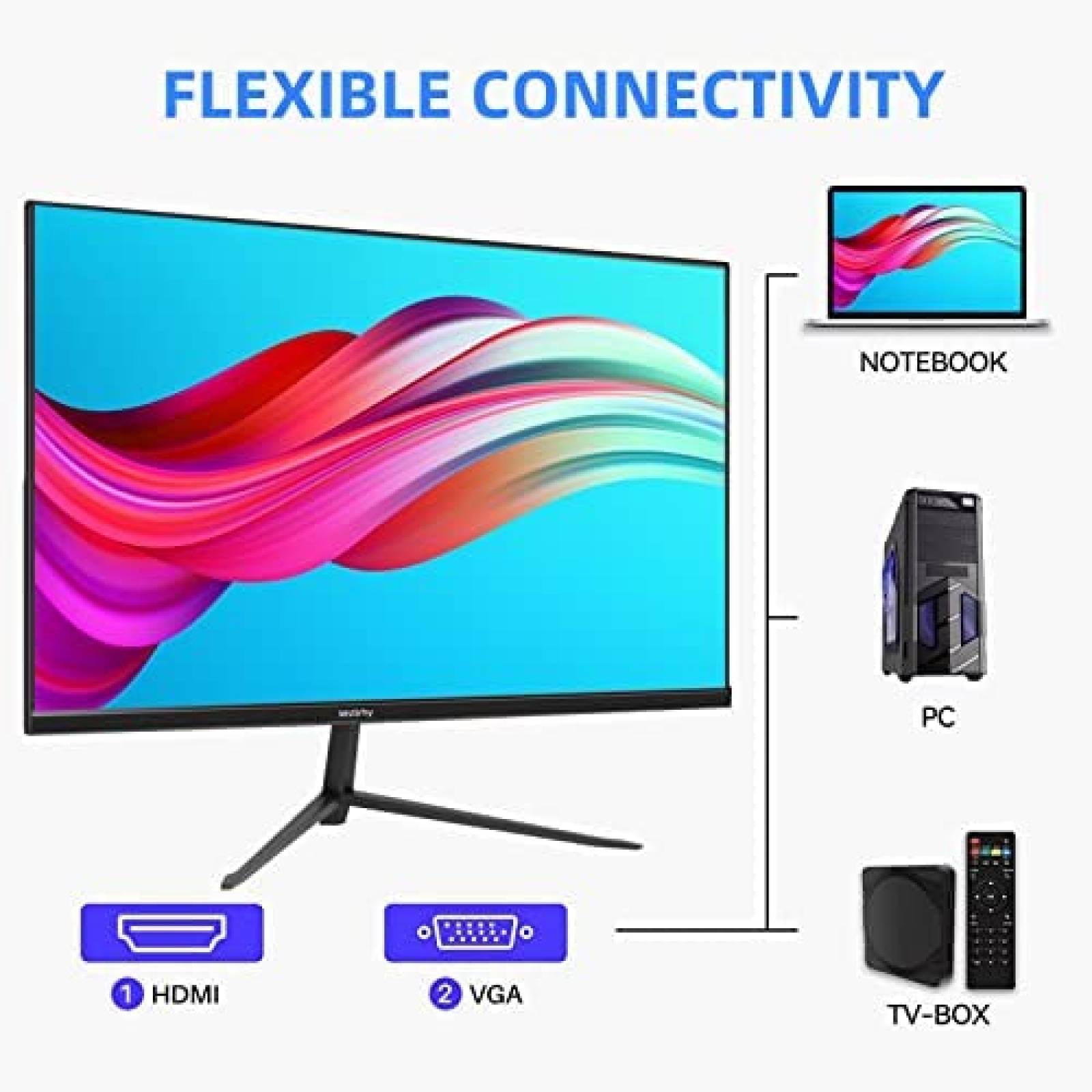 Monitor Wstirhy 27'' FHD LED 75Hz 5ms 75% sRGB HDMI VGA