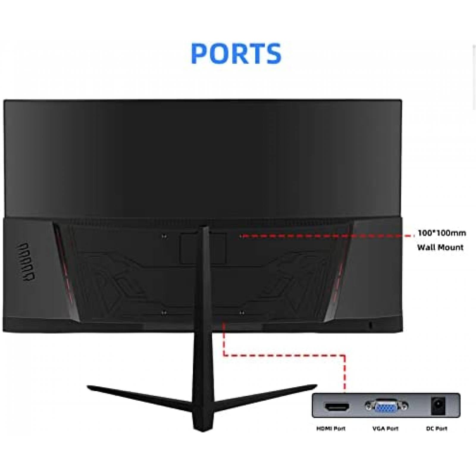 Monitor Wstirhy 27'' FHD LED 75Hz 5ms 75% sRGB HDMI VGA