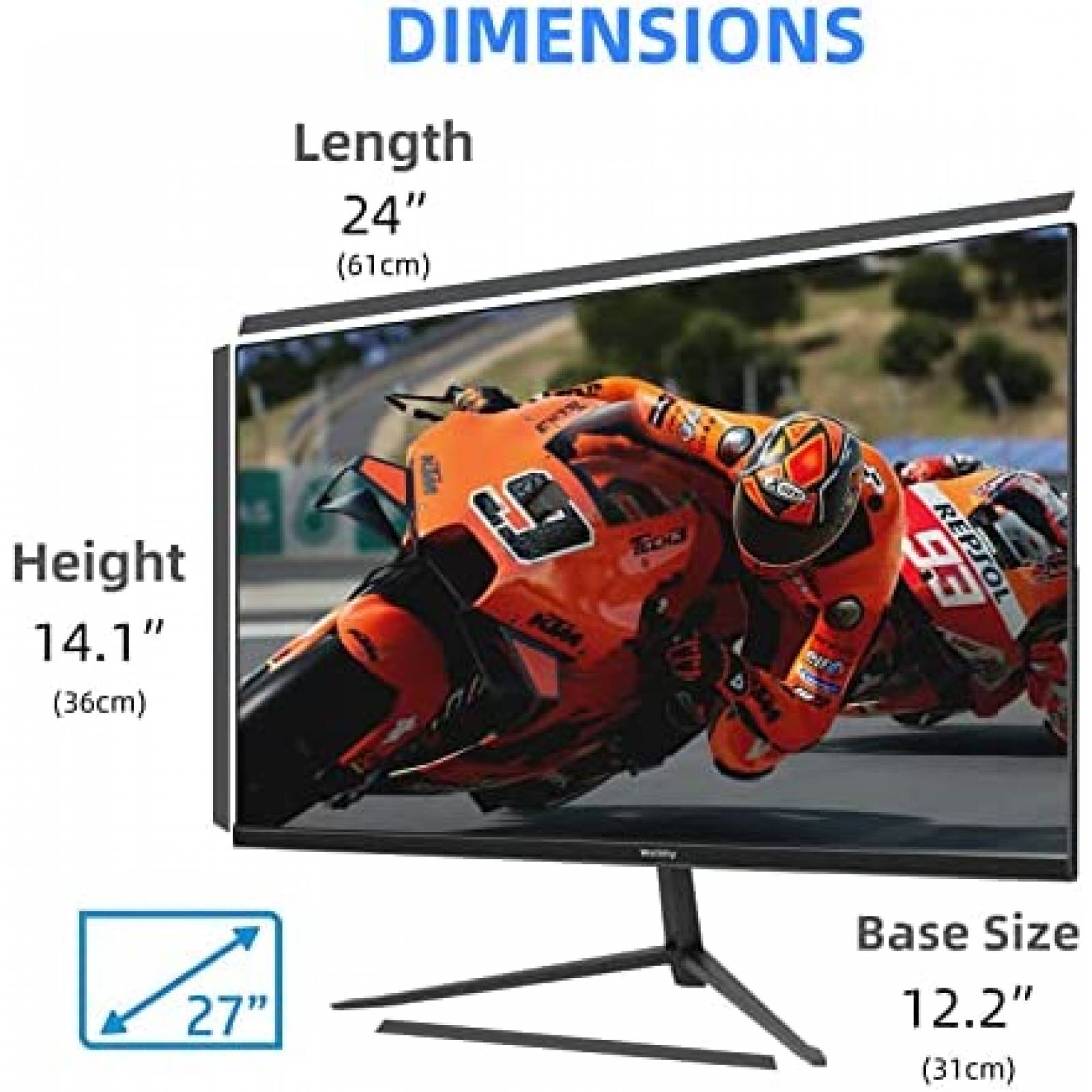 Monitor Wstirhy 27'' FHD LED 75Hz 5ms 75% sRGB HDMI VGA