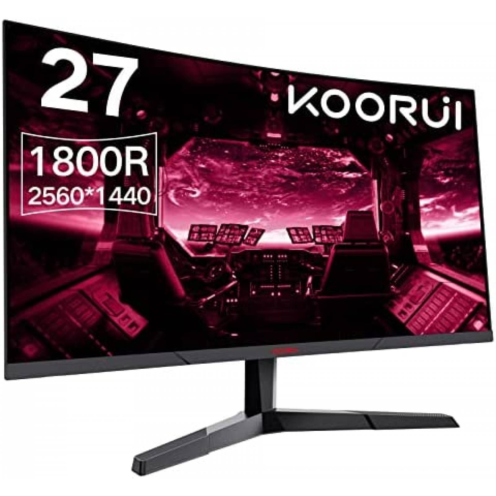 Monitor Gamer KOORUI 27E6QC 27'' 144Hz 1ms QHD -Negro