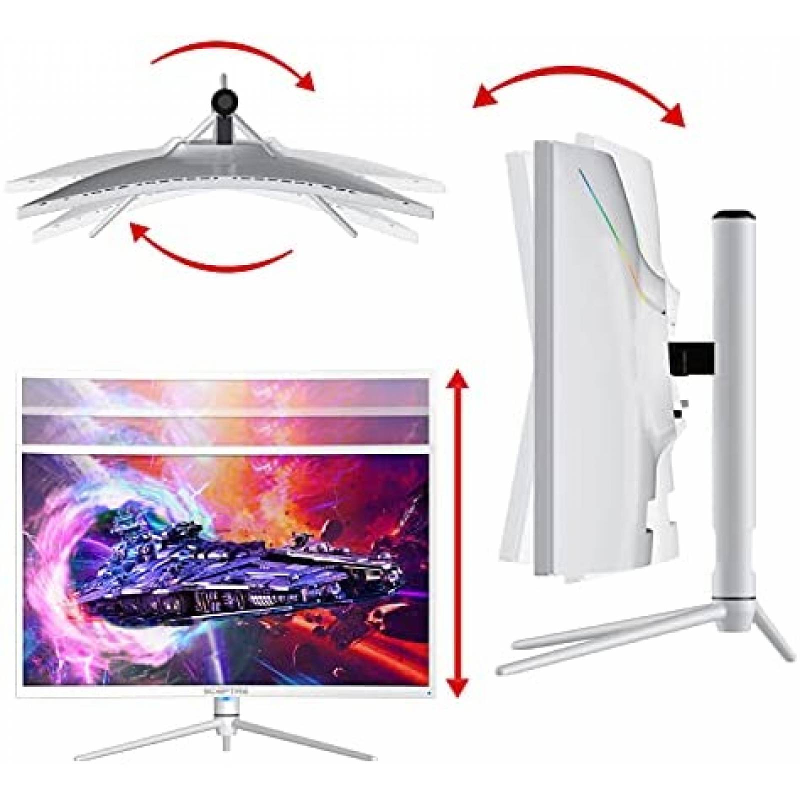 Monitor Curvo Gaming Sceptre 27" 165 Hz 2560x1440 -Blanco